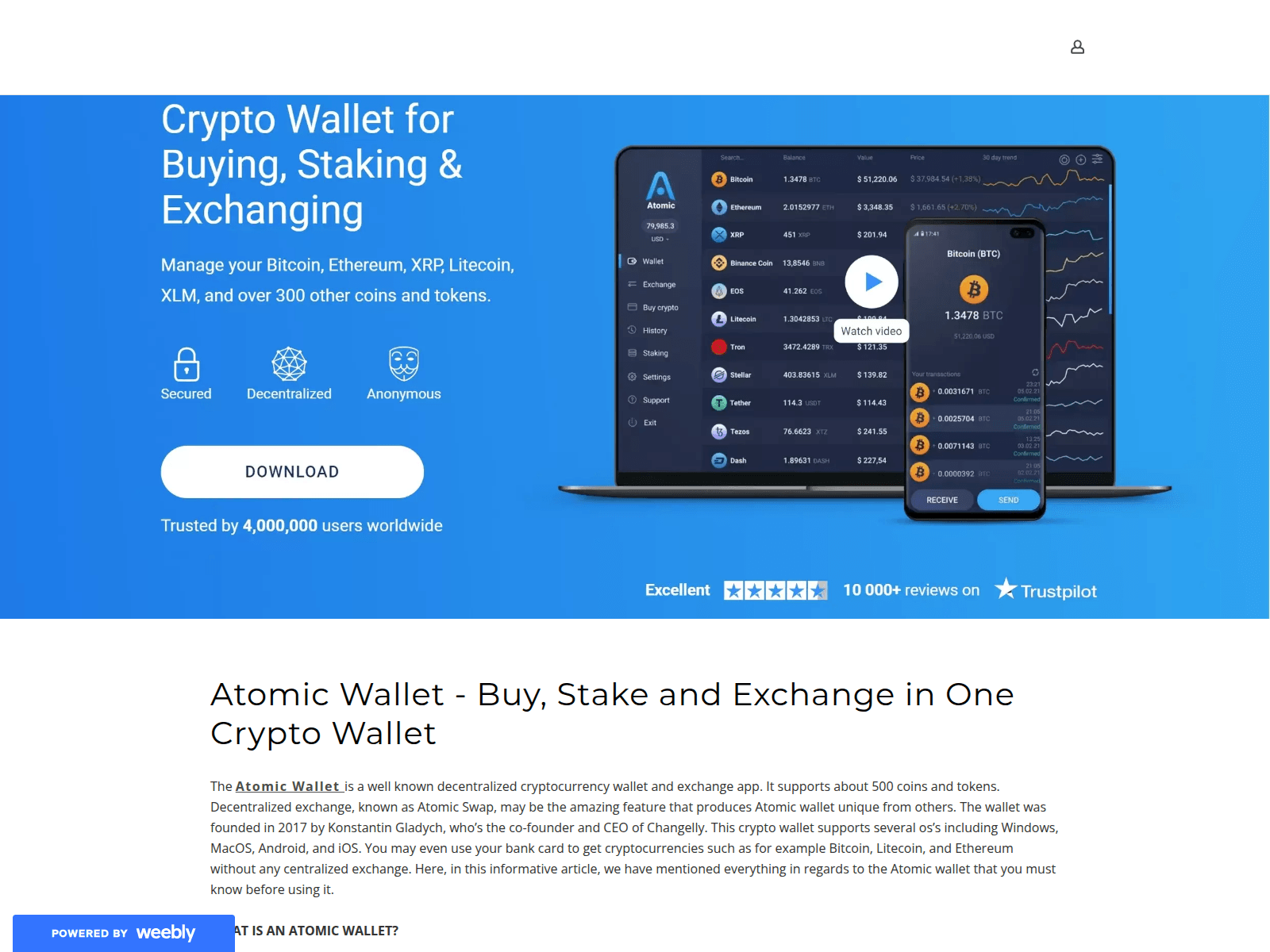 Screenshot of atomickwallet.weebly.com