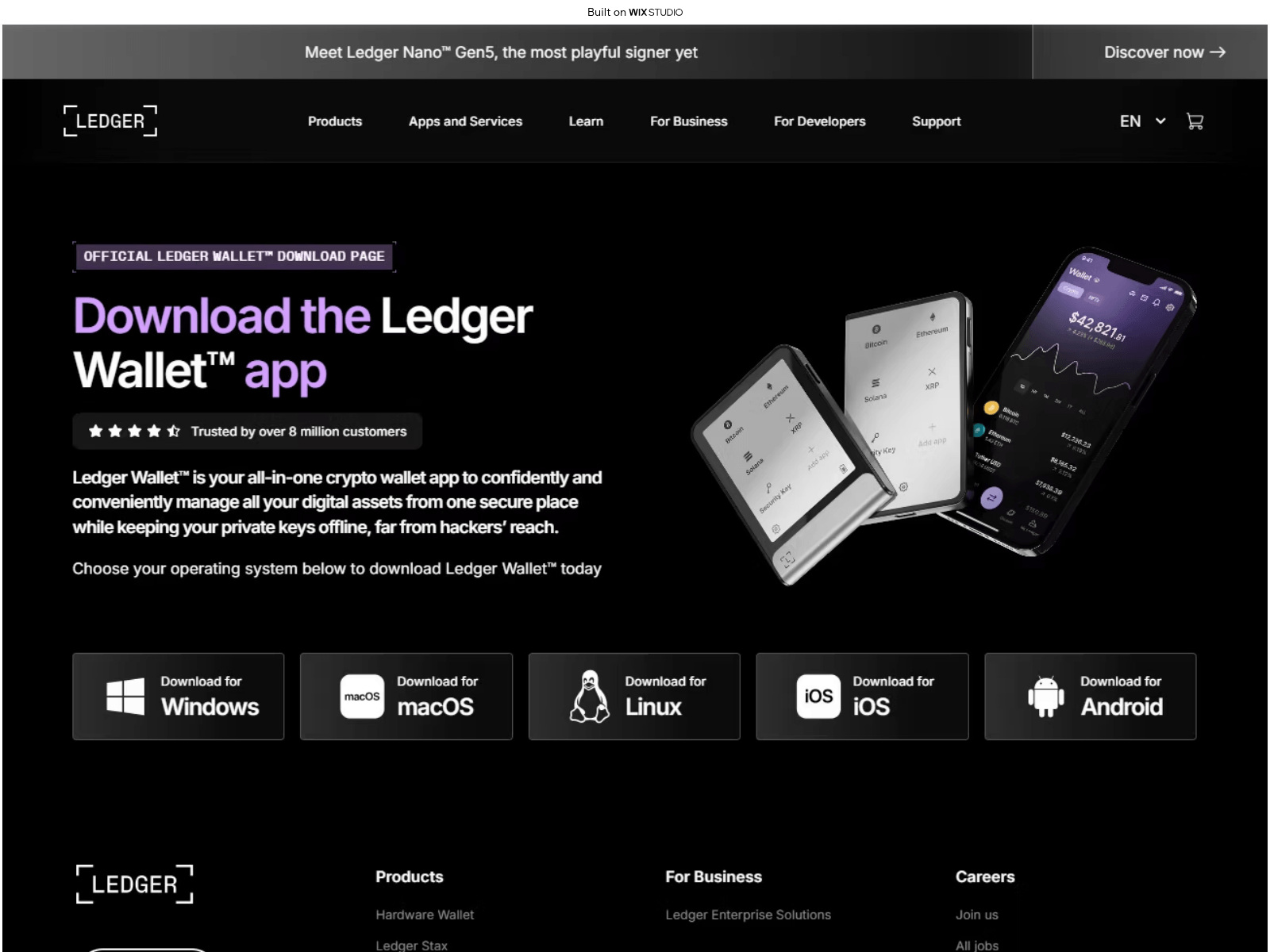 Screenshot of open-ledgrelive.wixstudio.com