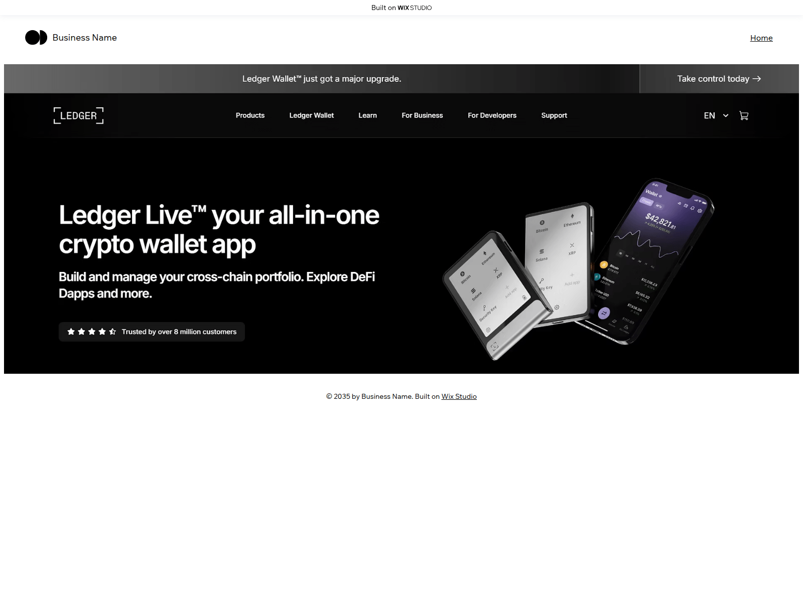 Screenshot of apps-ledggrlive.wixstudio.com