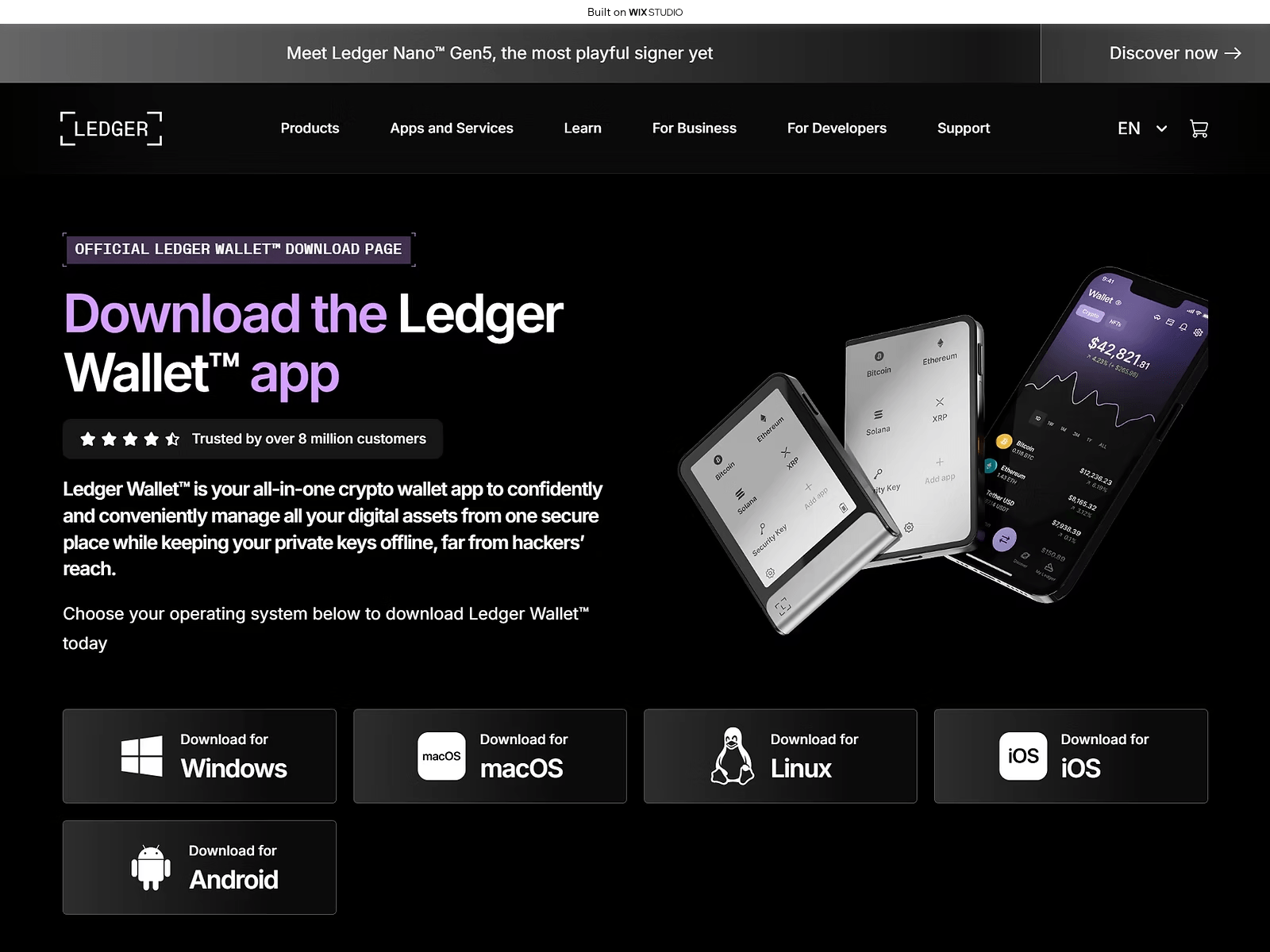 Screenshot of home-ledgre.wixstudio.com