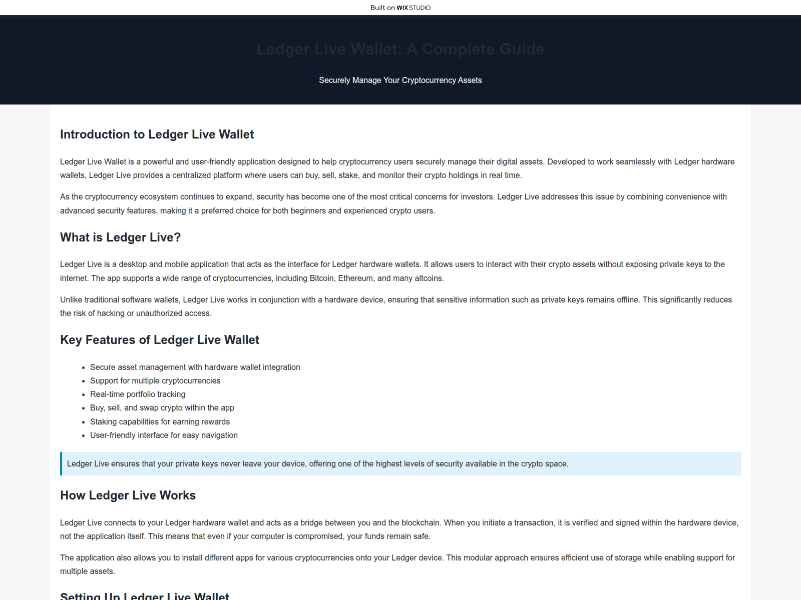 Screenshot of safelearn.wixstudio.com