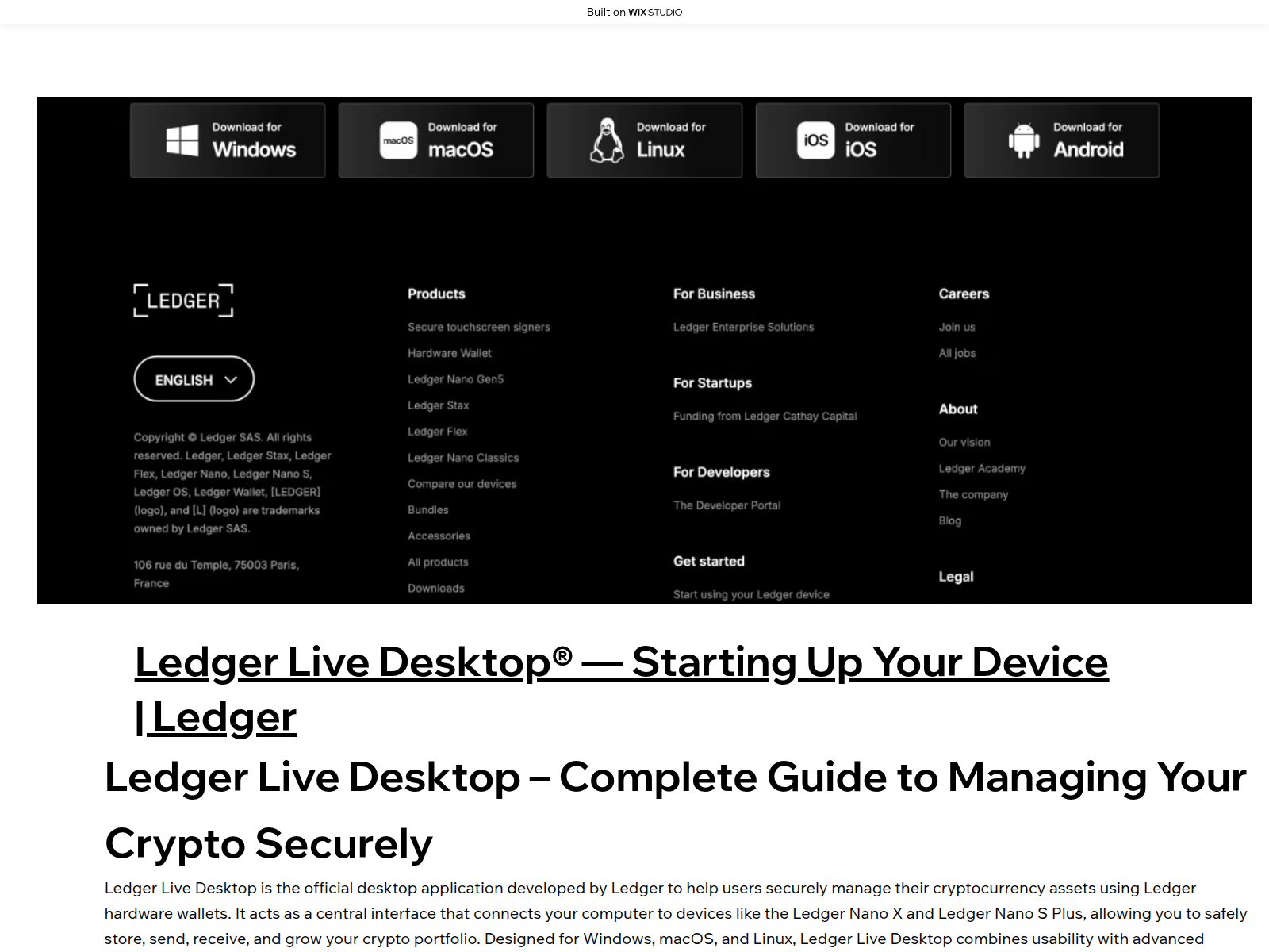 Screenshot of applivedesktop.wixstudio.com