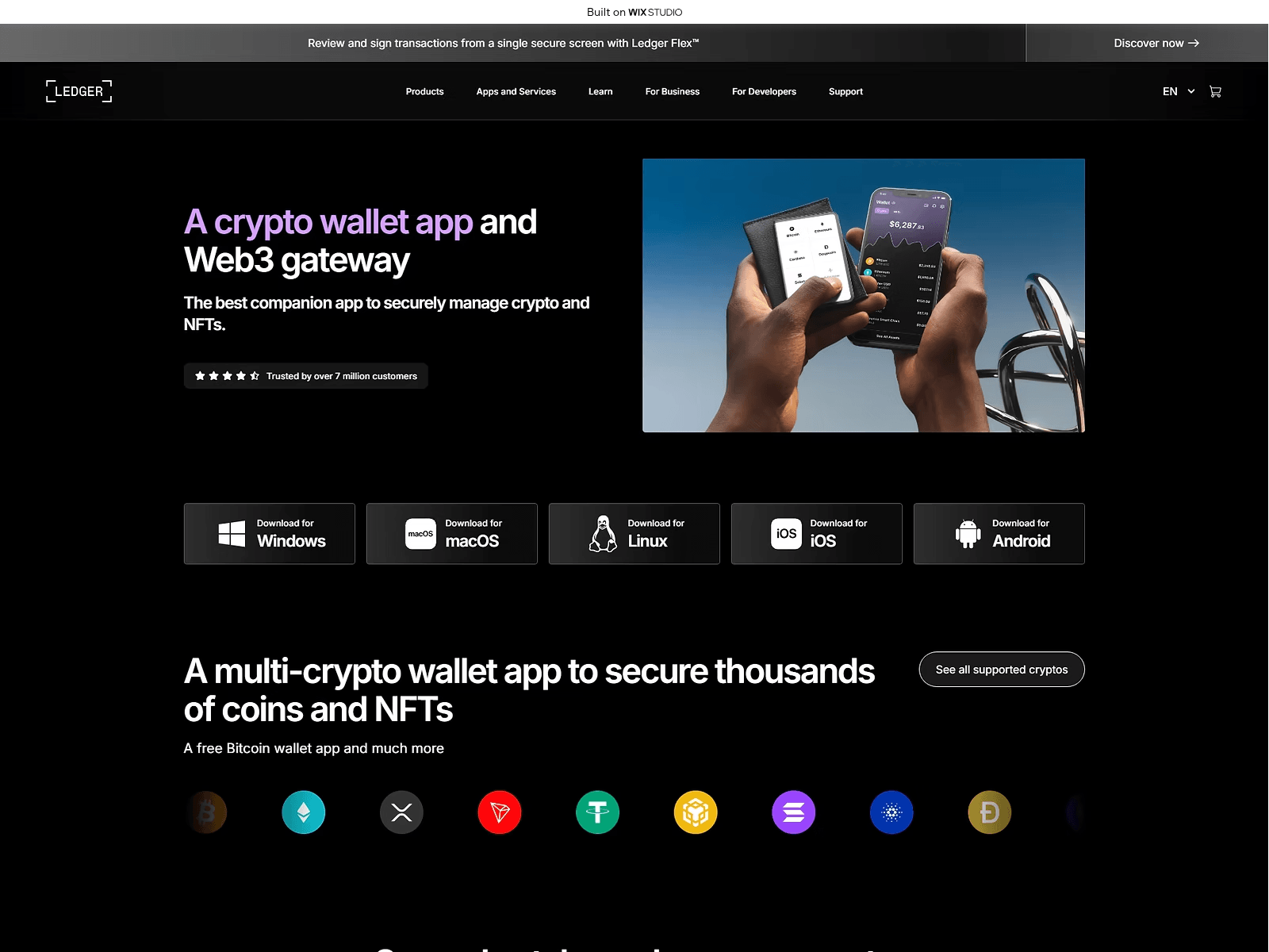 Screenshot of liveledgre-us.wixstudio.com