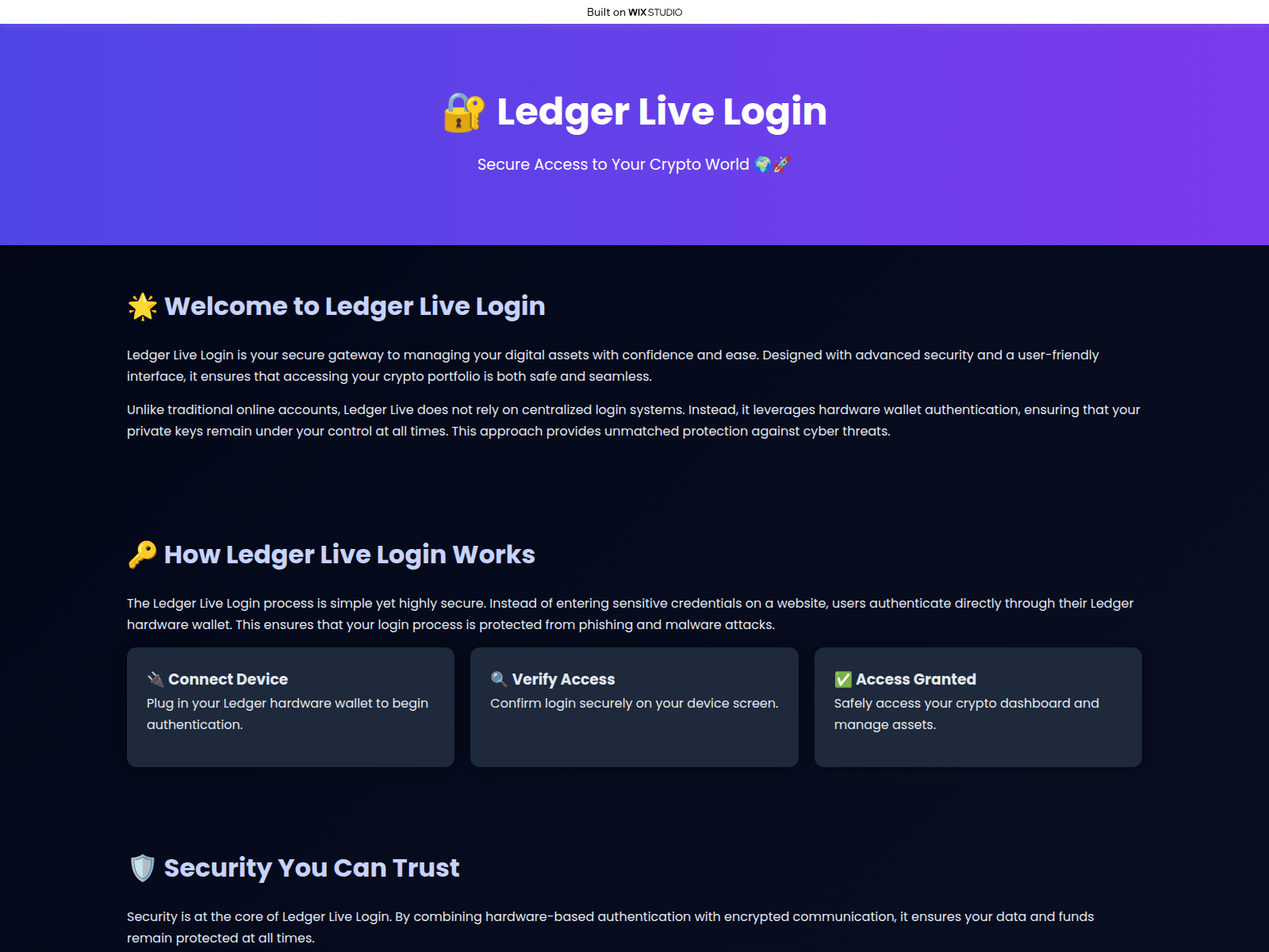 Screenshot of crptoworld.wixstudio.com