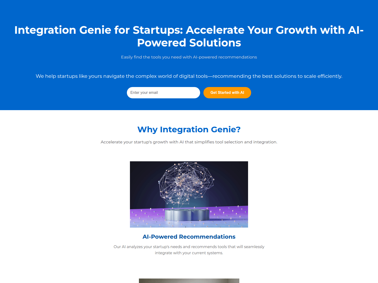 Screenshot of smb.integrationgenie.com