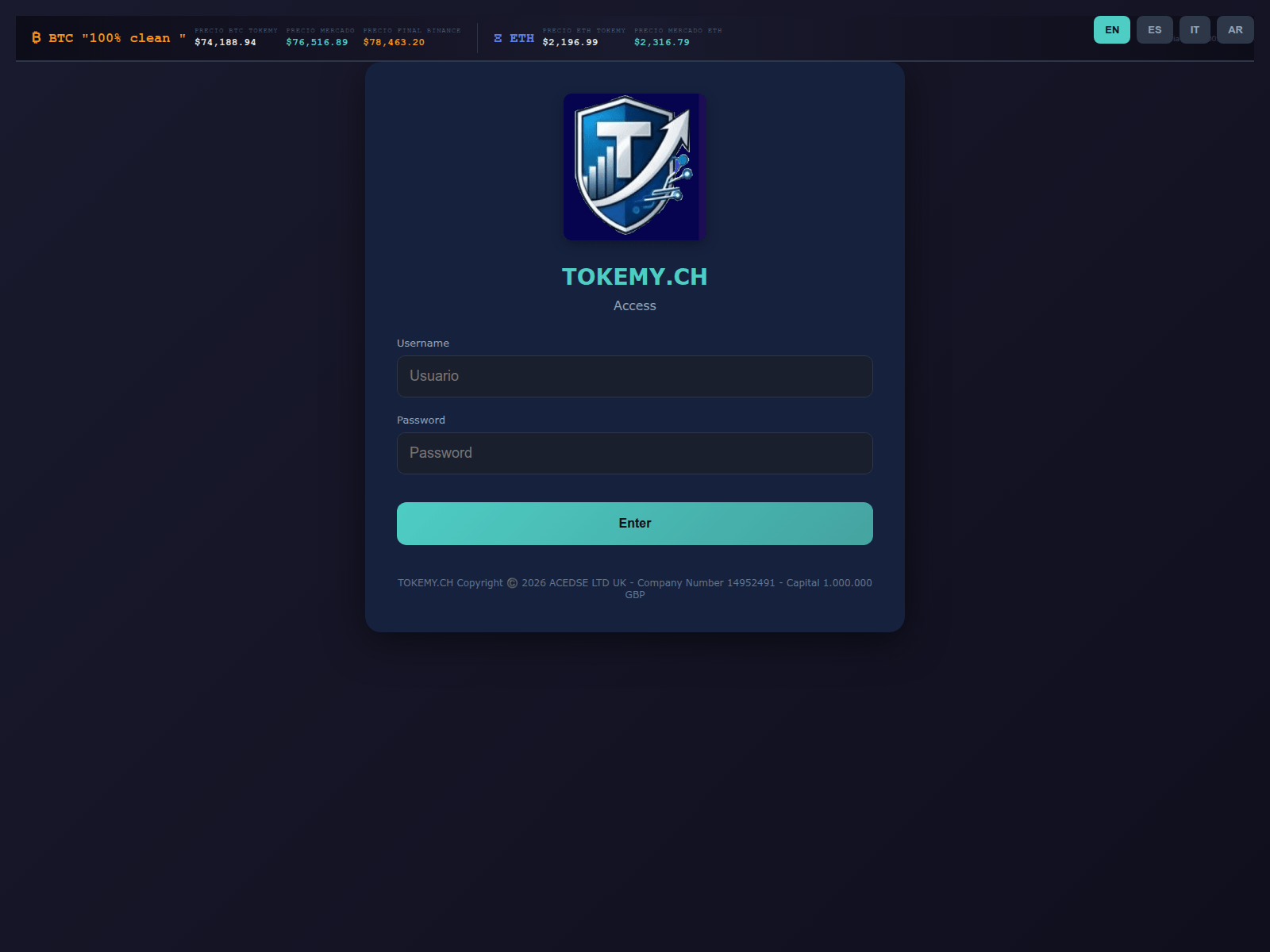 Screenshot of swap2.tokemytron.shop
