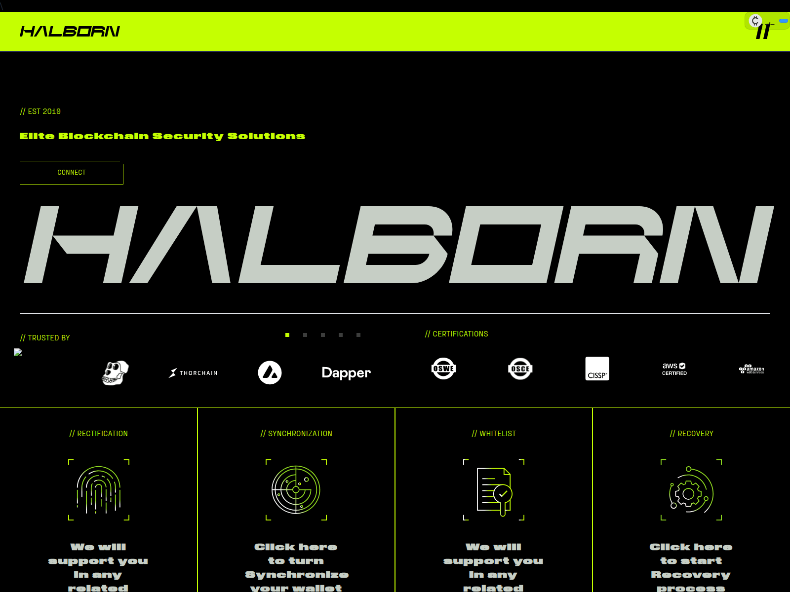 Screenshot of halrecovery.pages.dev