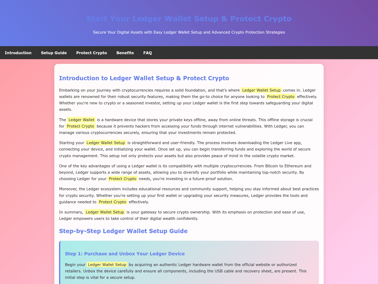 Screenshot of ledzer-comstart.pages.dev