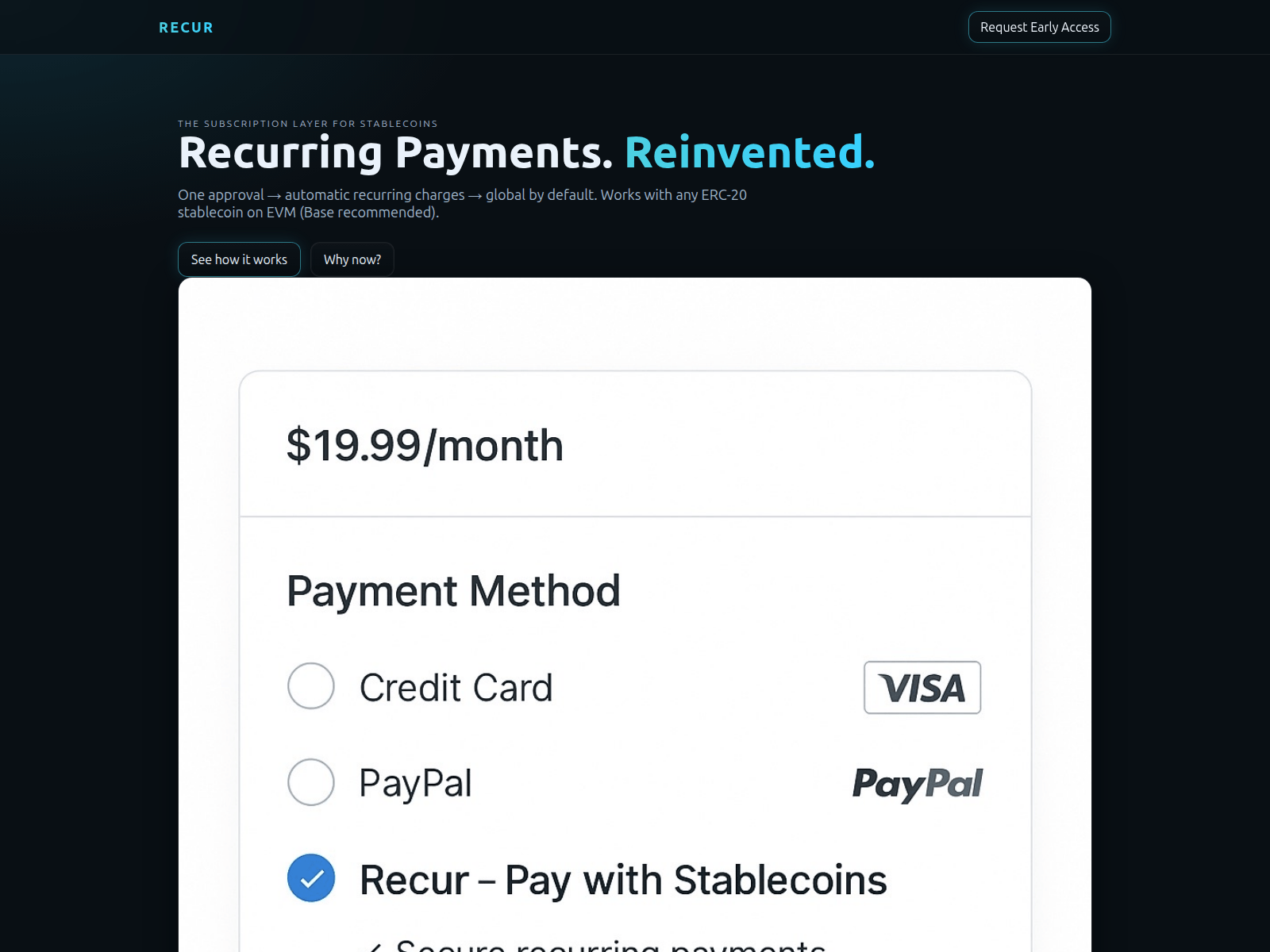 Screenshot of recur.pages.dev
