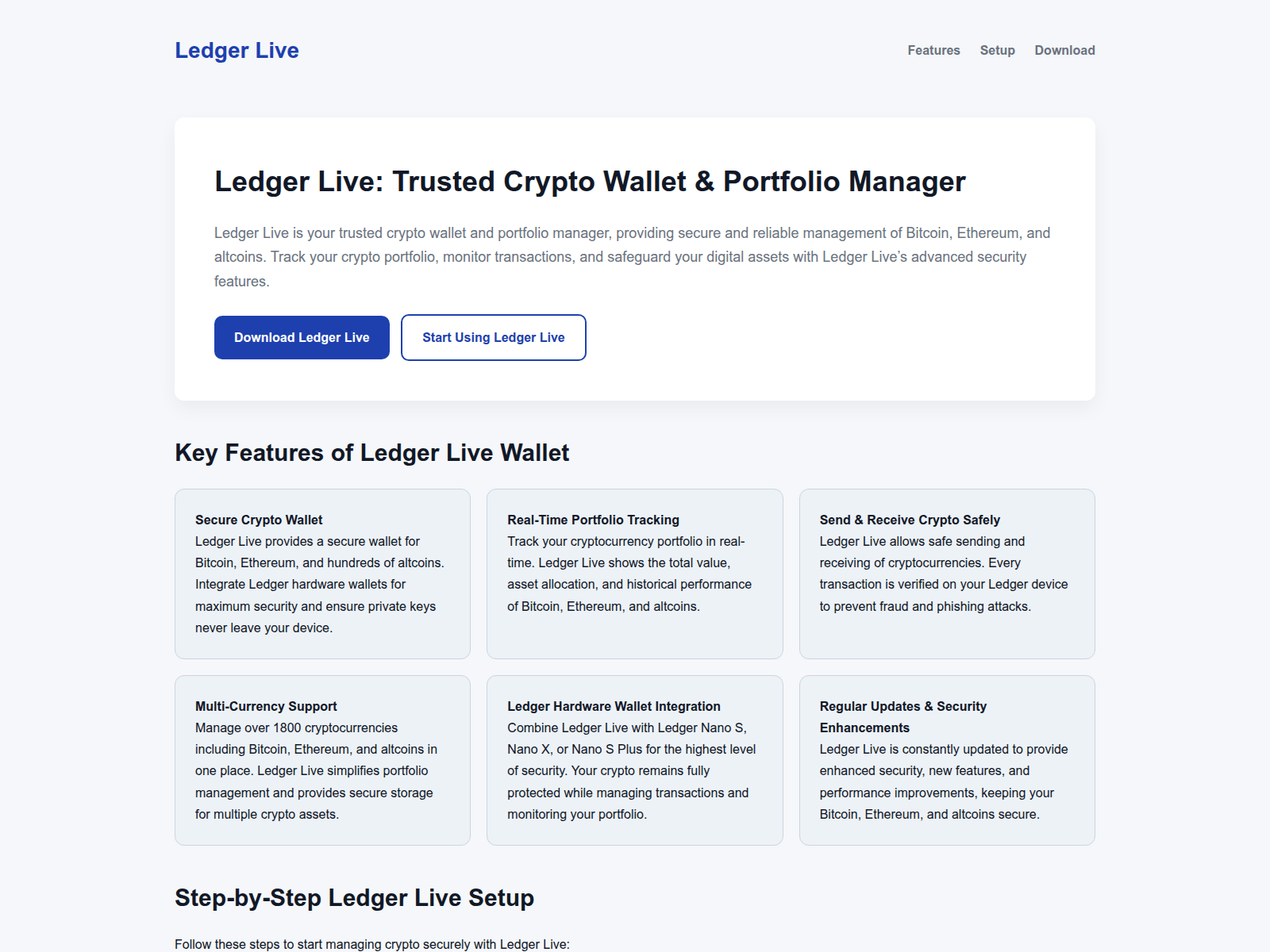 Screenshot of start-en-ledgger.pages.dev