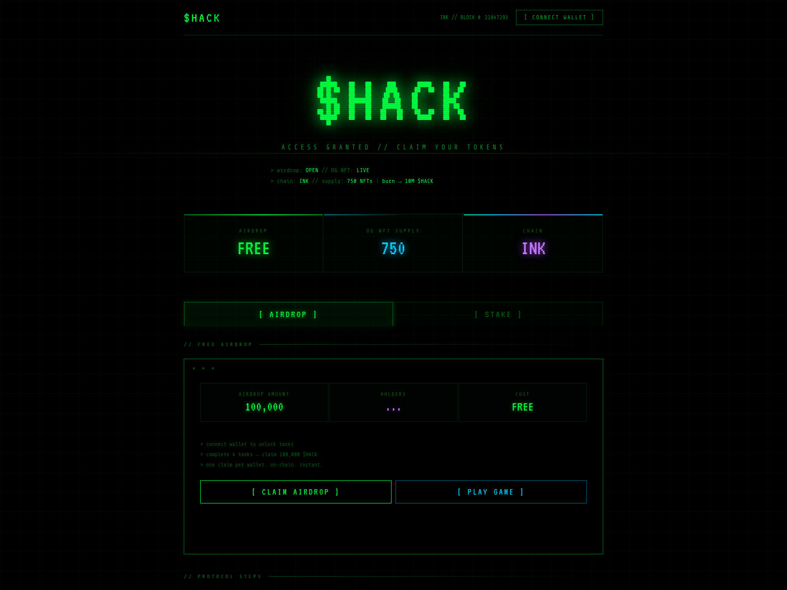 Screenshot of hacktokenink.xyz