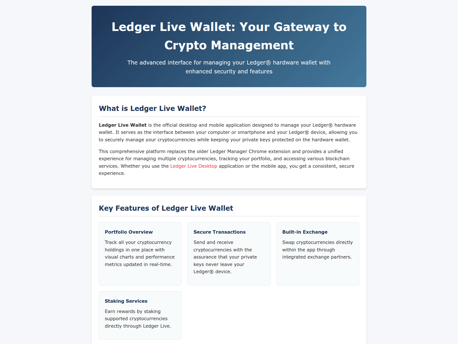Screenshot of live-leager-wallet.pages.dev