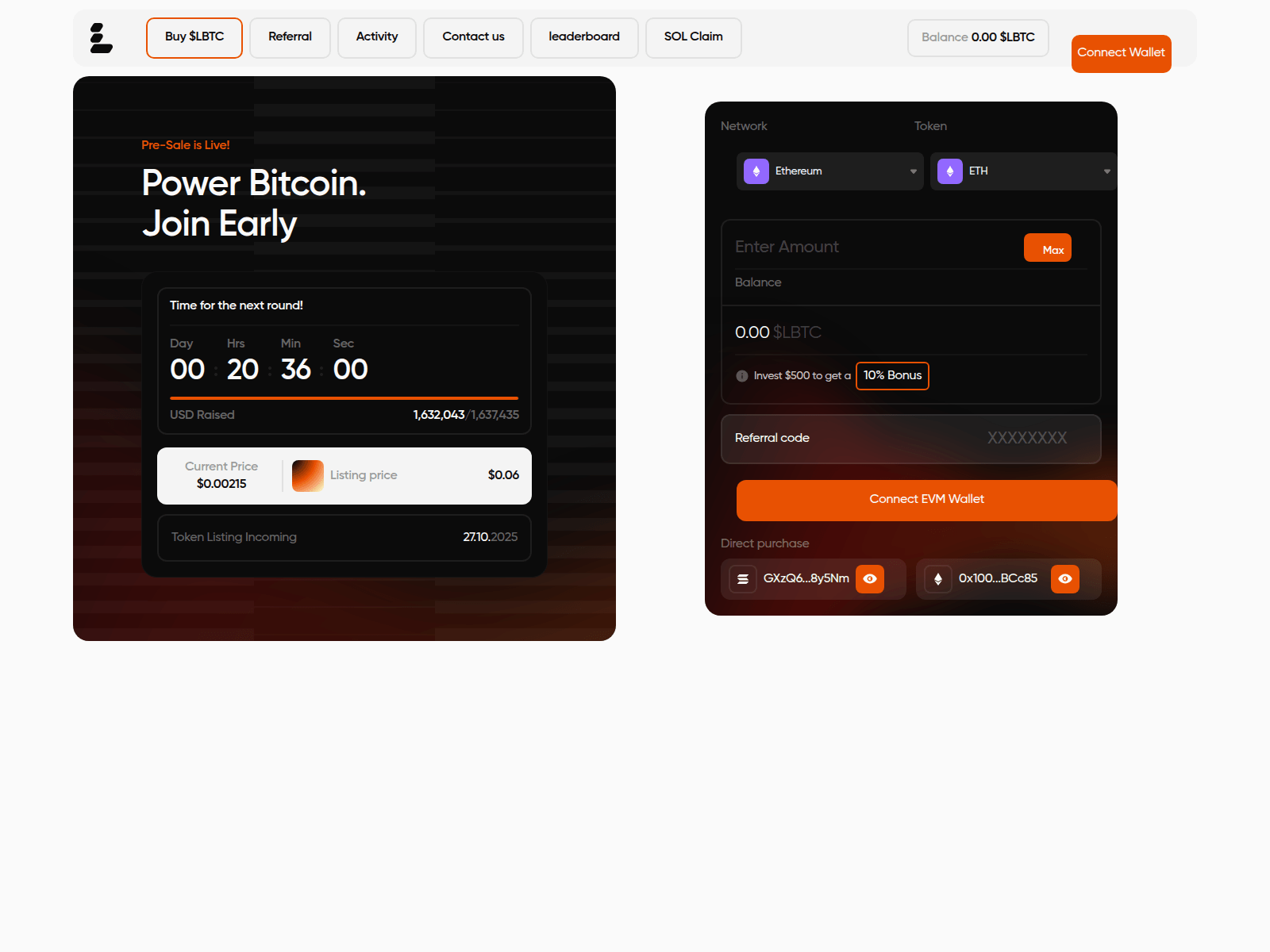 Screenshot of layerbtcais.pages.dev