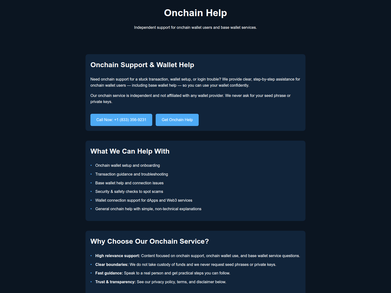 Screenshot of wallet-support-1ya.pages.dev