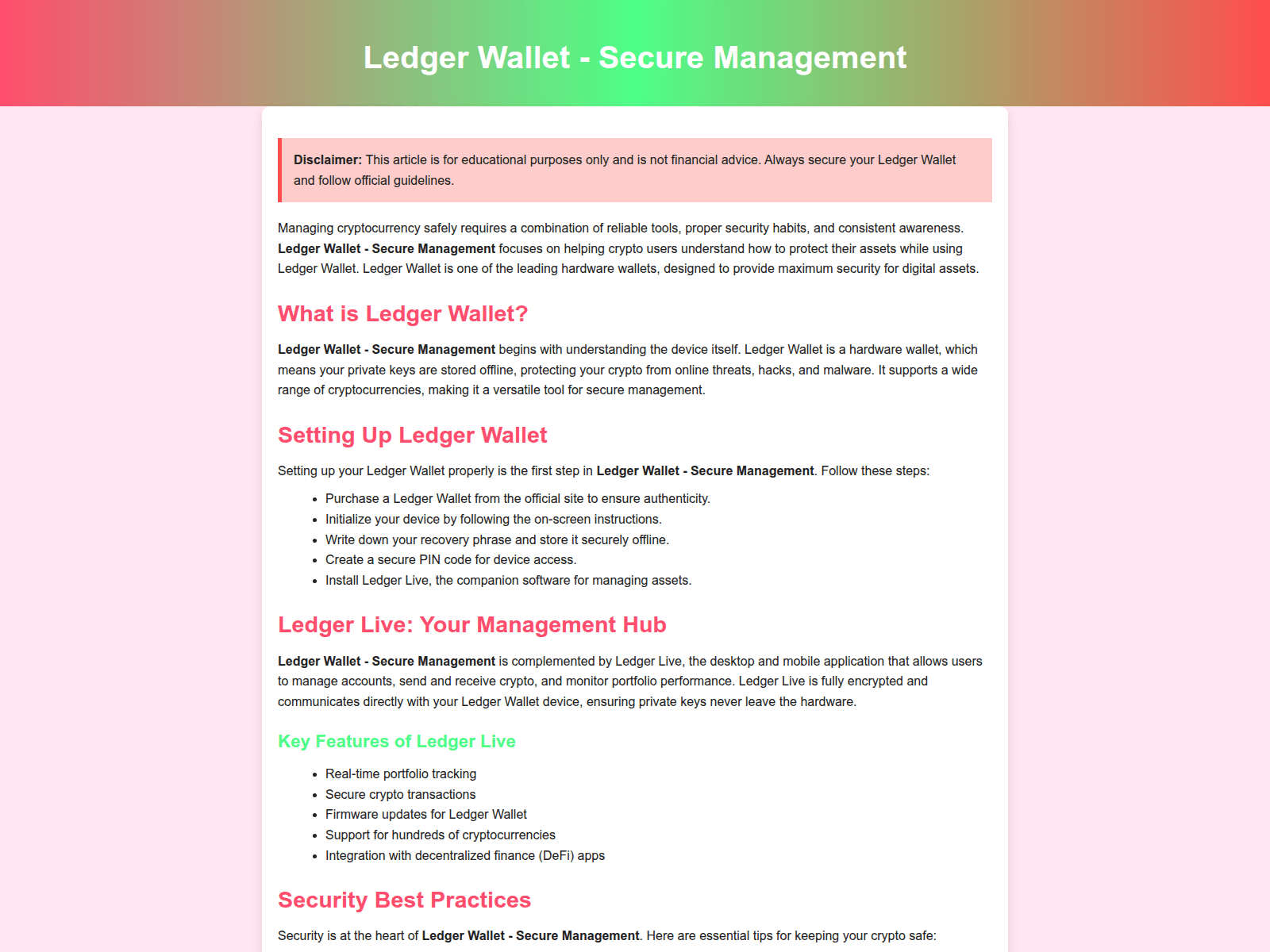 Screenshot of ladgr-wallet.pages.dev