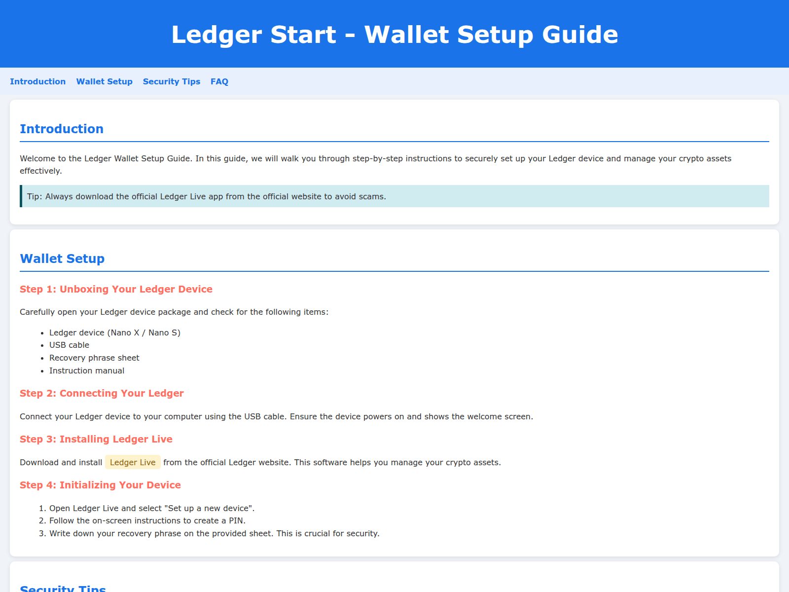 Screenshot of home-started-lege.pages.dev
