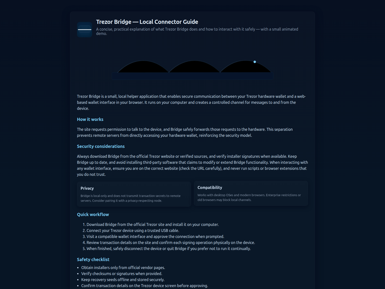 Screenshot of io-trezio-bridge-eng.pages.dev