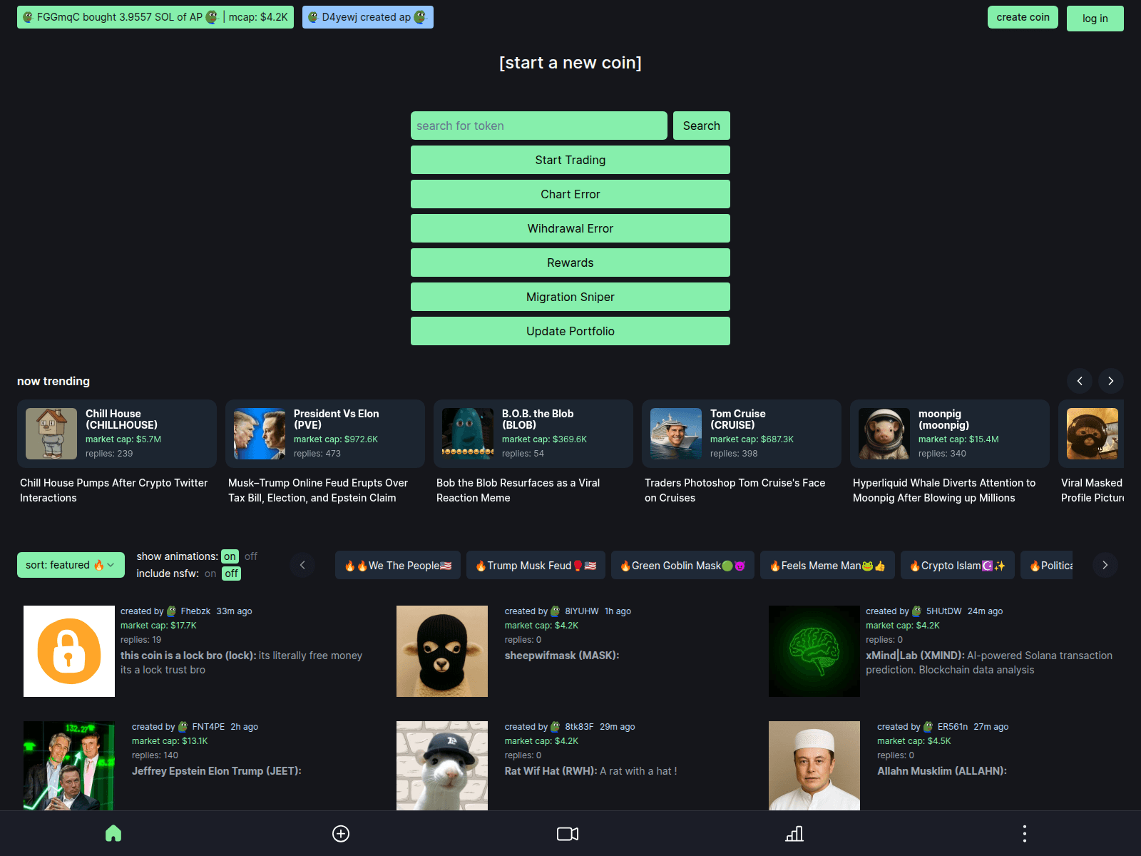 Screenshot of pumpfun-official.pages.dev