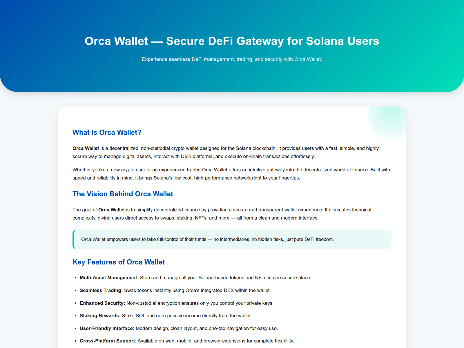 Screenshot of orca-wallet-auth.pages.dev
