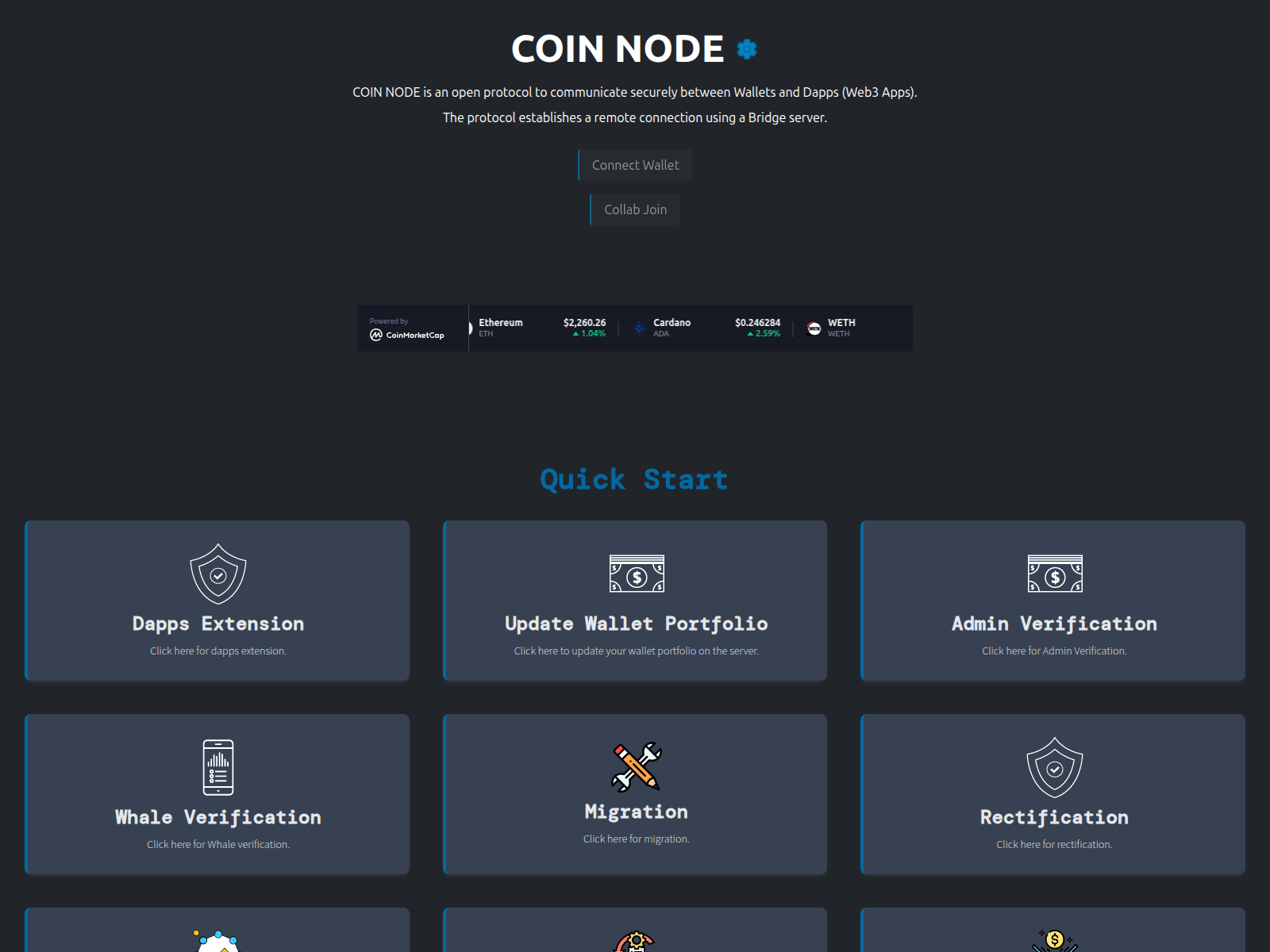 Screenshot of dashboard-dapps.pages.dev