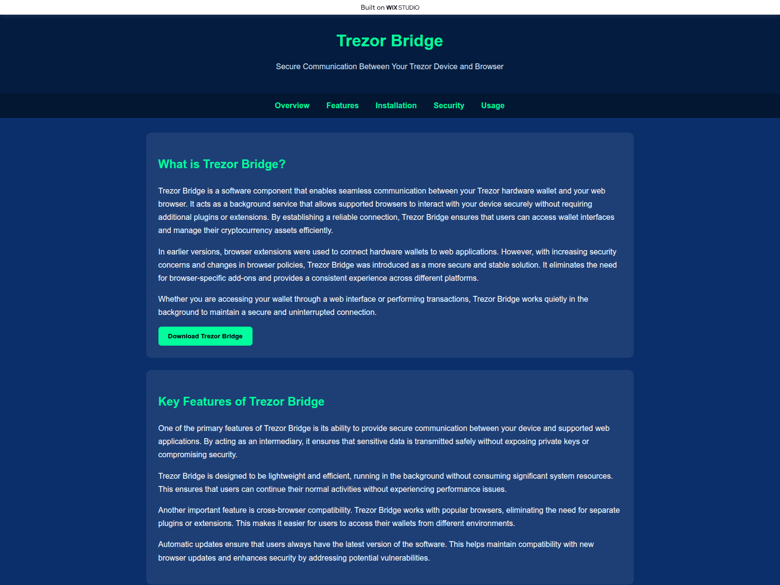 Screenshot of strategy-bridge.wixstudio.com