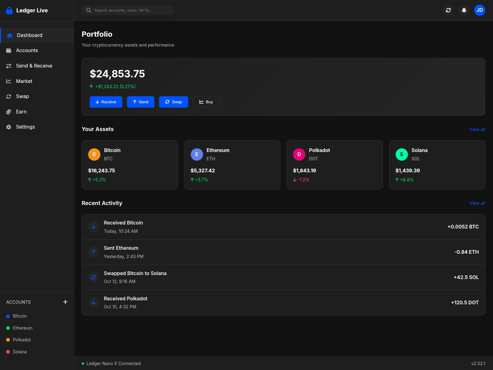 Screenshot of desktop-ledgar.pages.dev