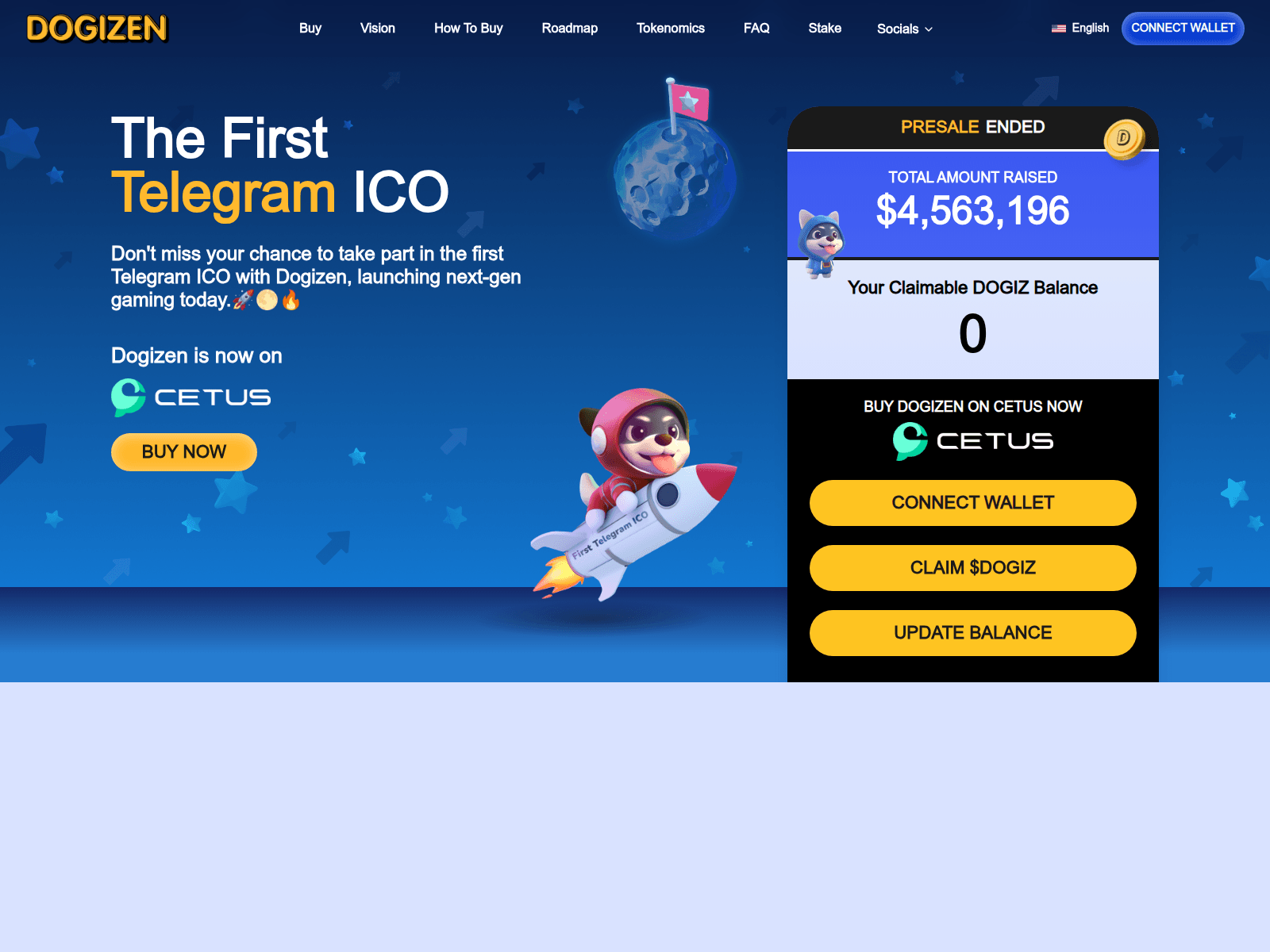 Screenshot of dogizen-claimweb.pages.dev