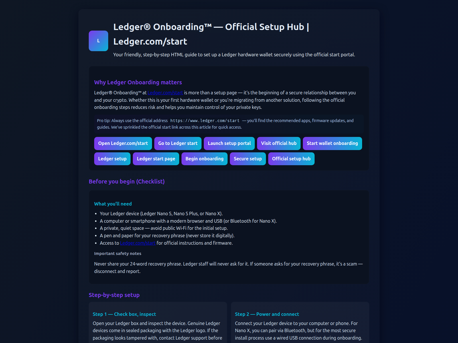 Screenshot of started-ledgr-n.pages.dev