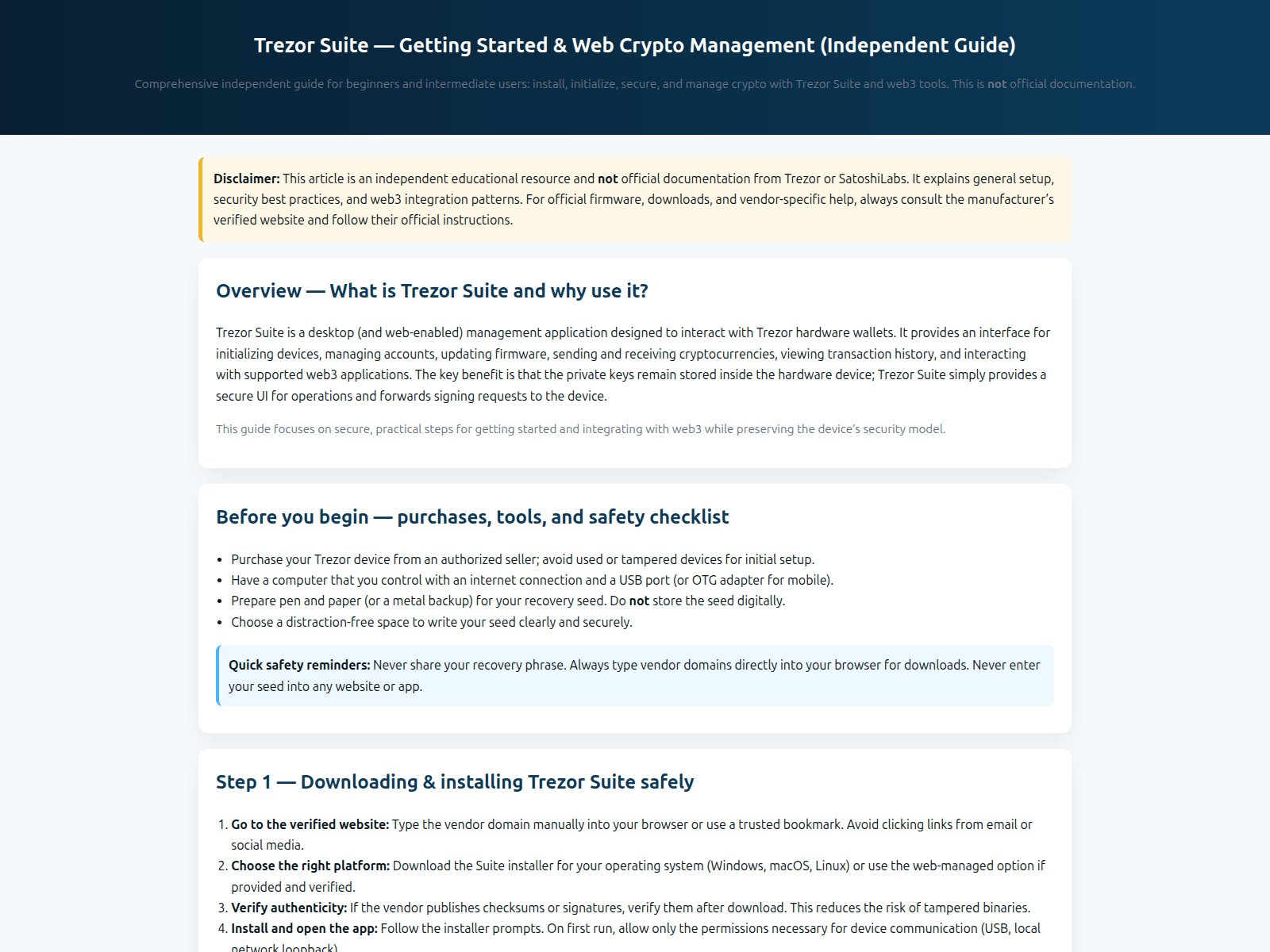 Screenshot of suites-apps-trezr.pages.dev