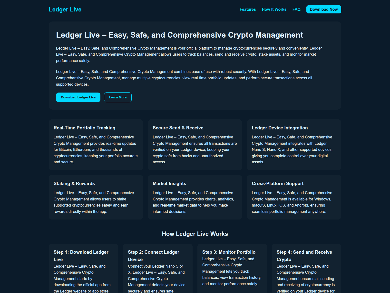 Screenshot of learn-live-ledgger.pages.dev