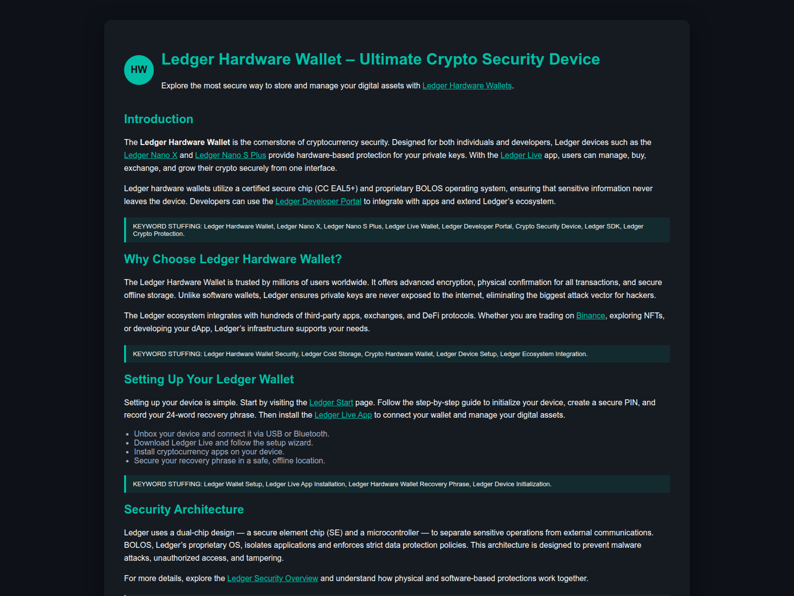 Screenshot of hardwre-wallet.pages.dev