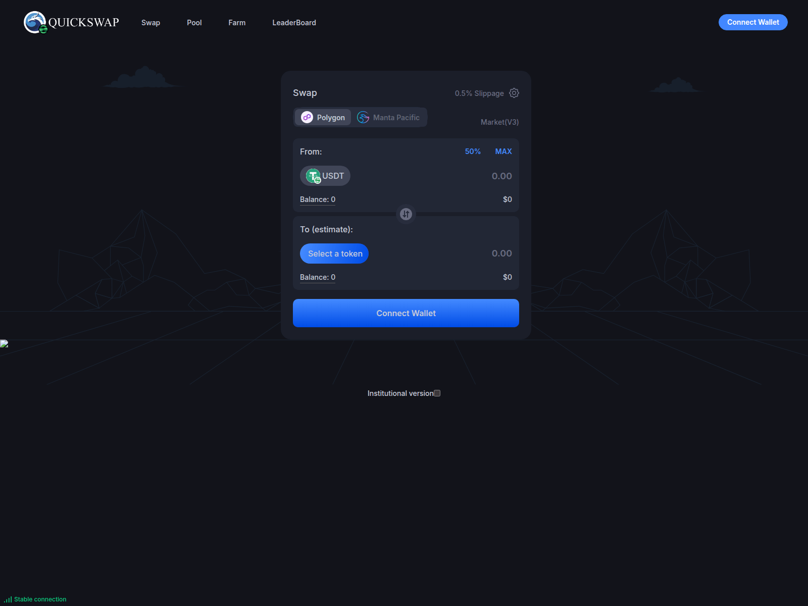 Screenshot of quickswap-dp9.pages.dev
