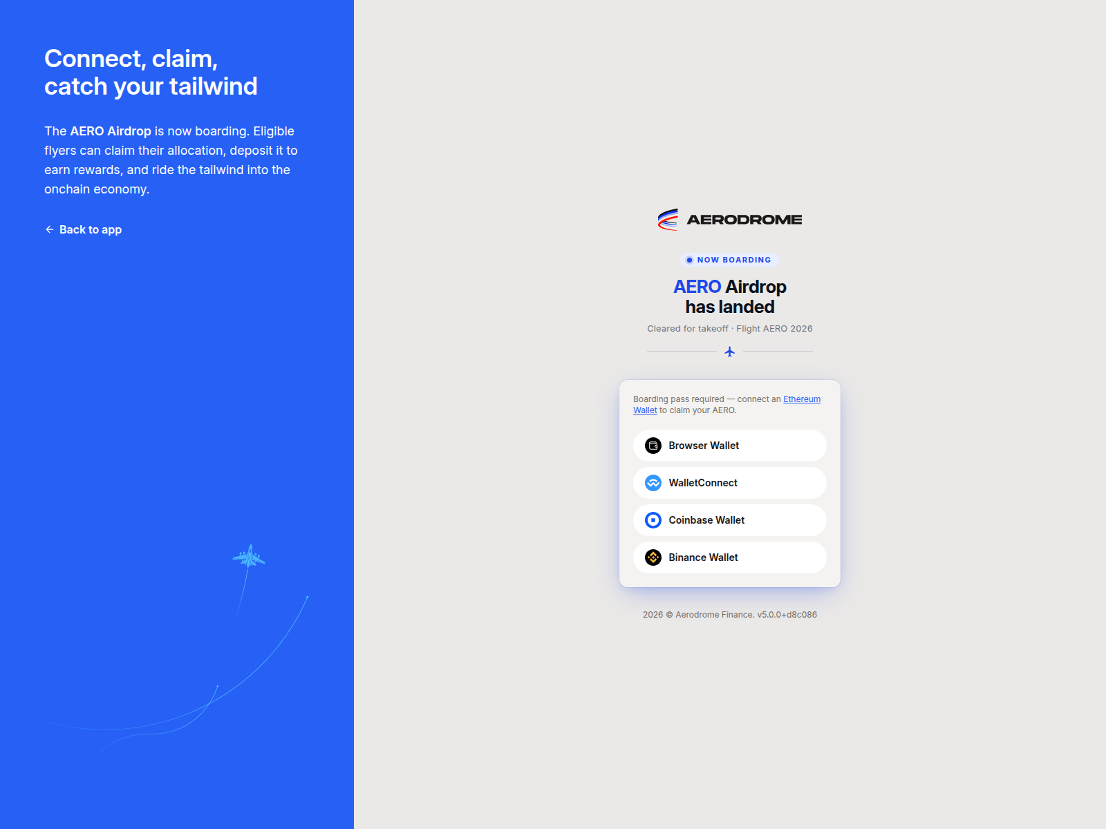 Screenshot of aerodroma.finance