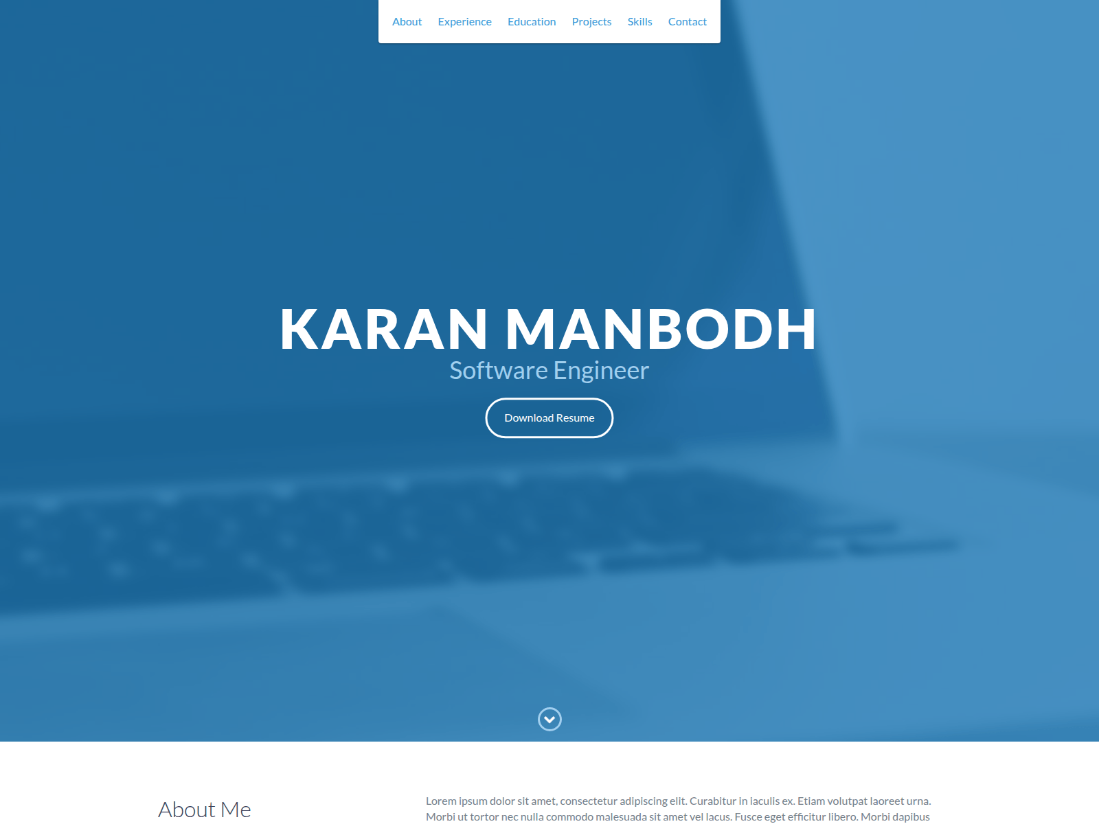 Screenshot of karan-portfolio.pages.dev