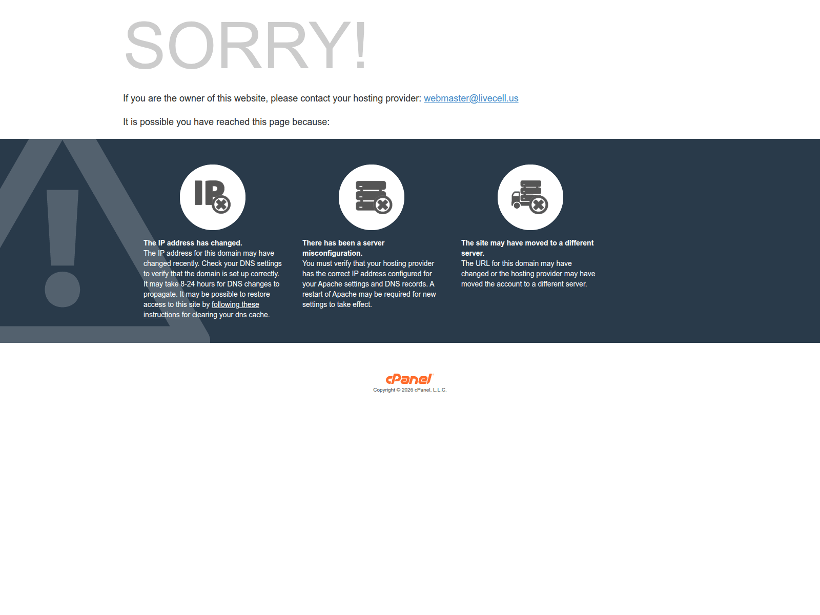 Screenshot of livecell.us