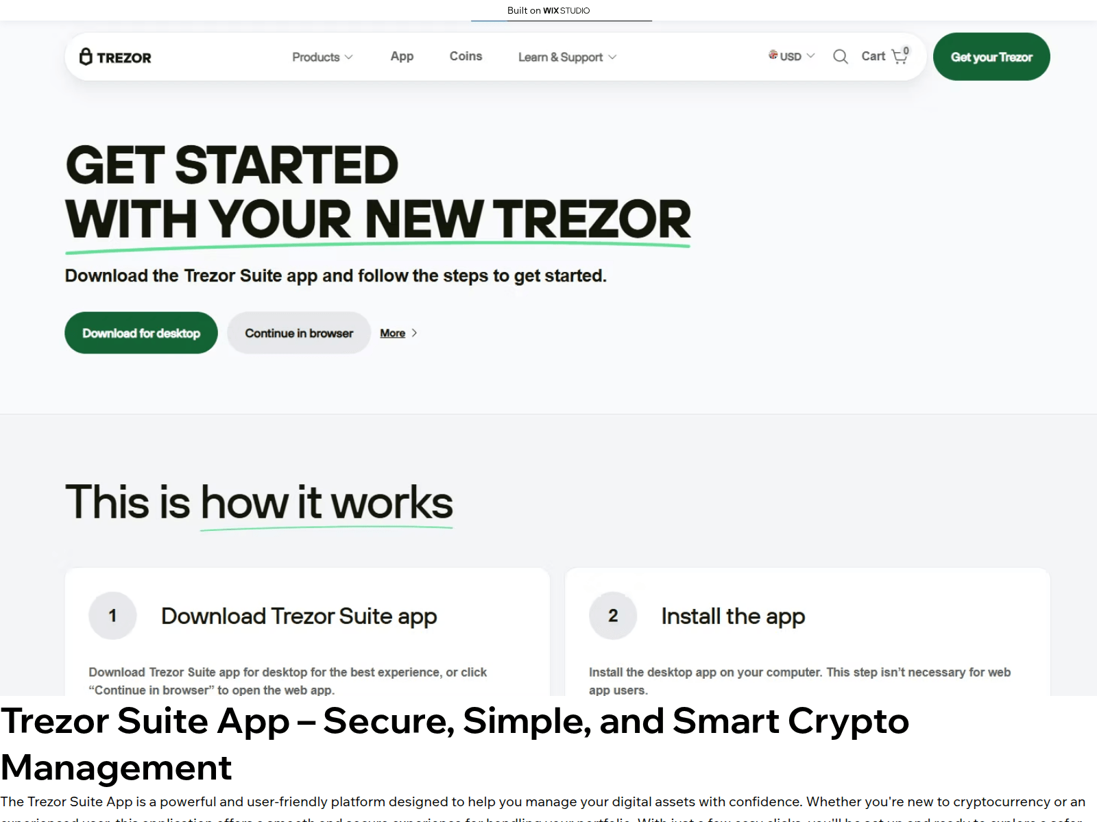 Screenshot of suitenapp-trexo.wixstudio.com