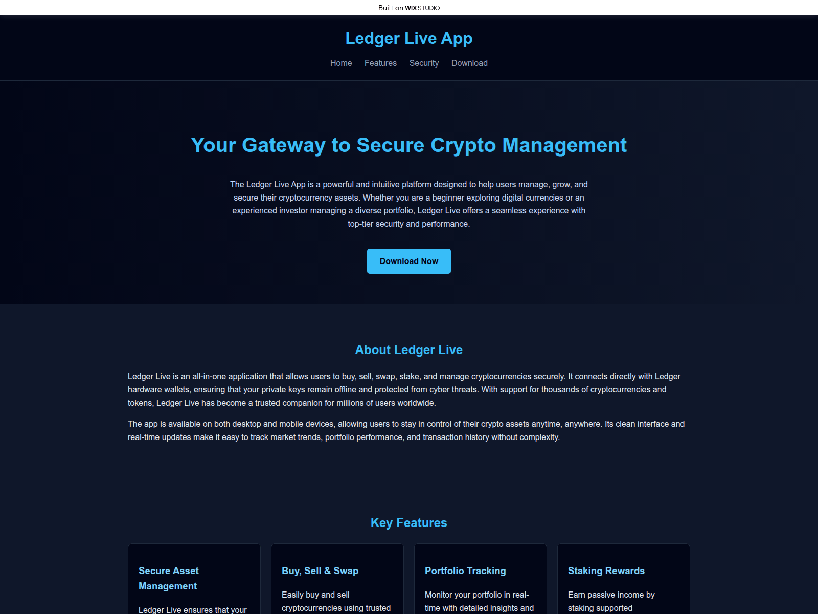 Screenshot of livepage-en.wixstudio.com