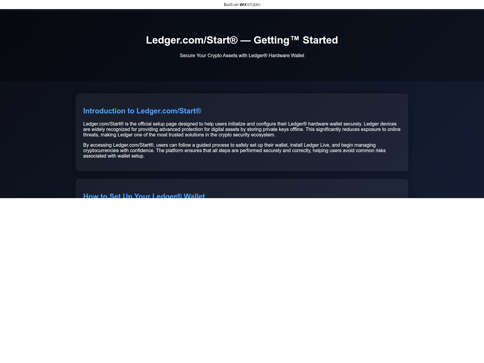 Screenshot of hompage-appstart.wixstudio.com