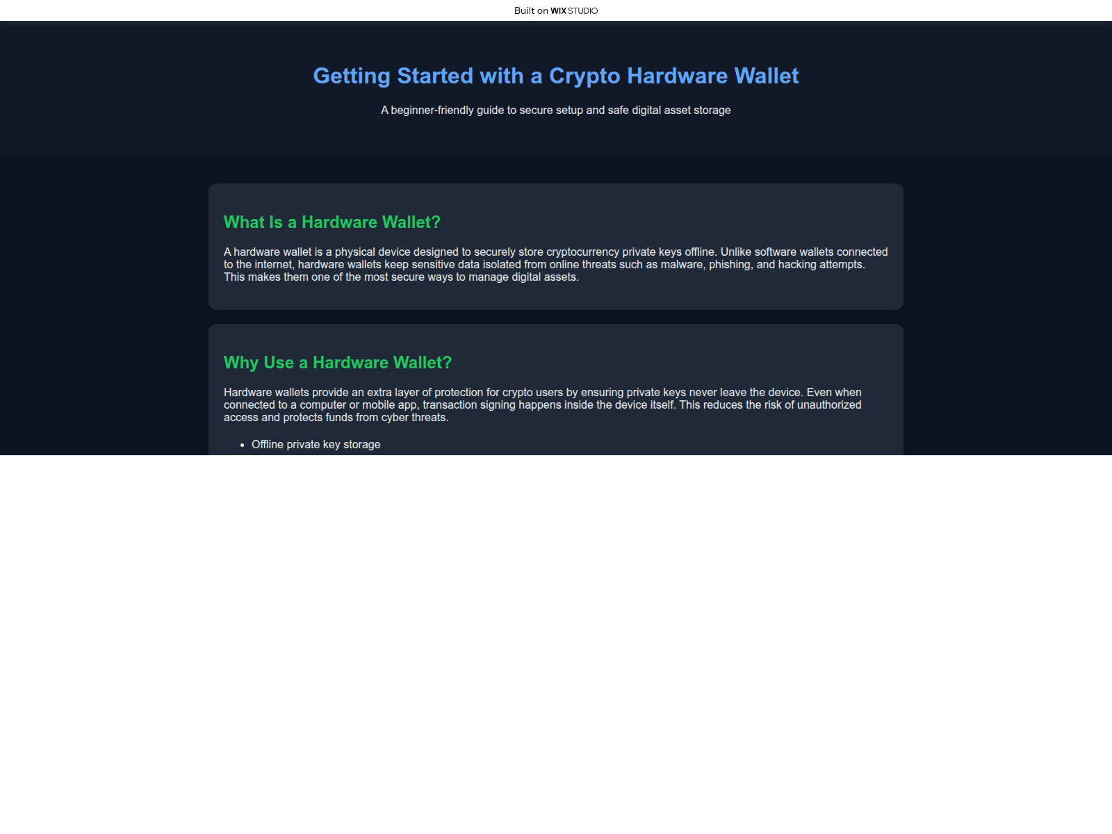 Screenshot of io-appstart-ledgr.wixstudio.com
