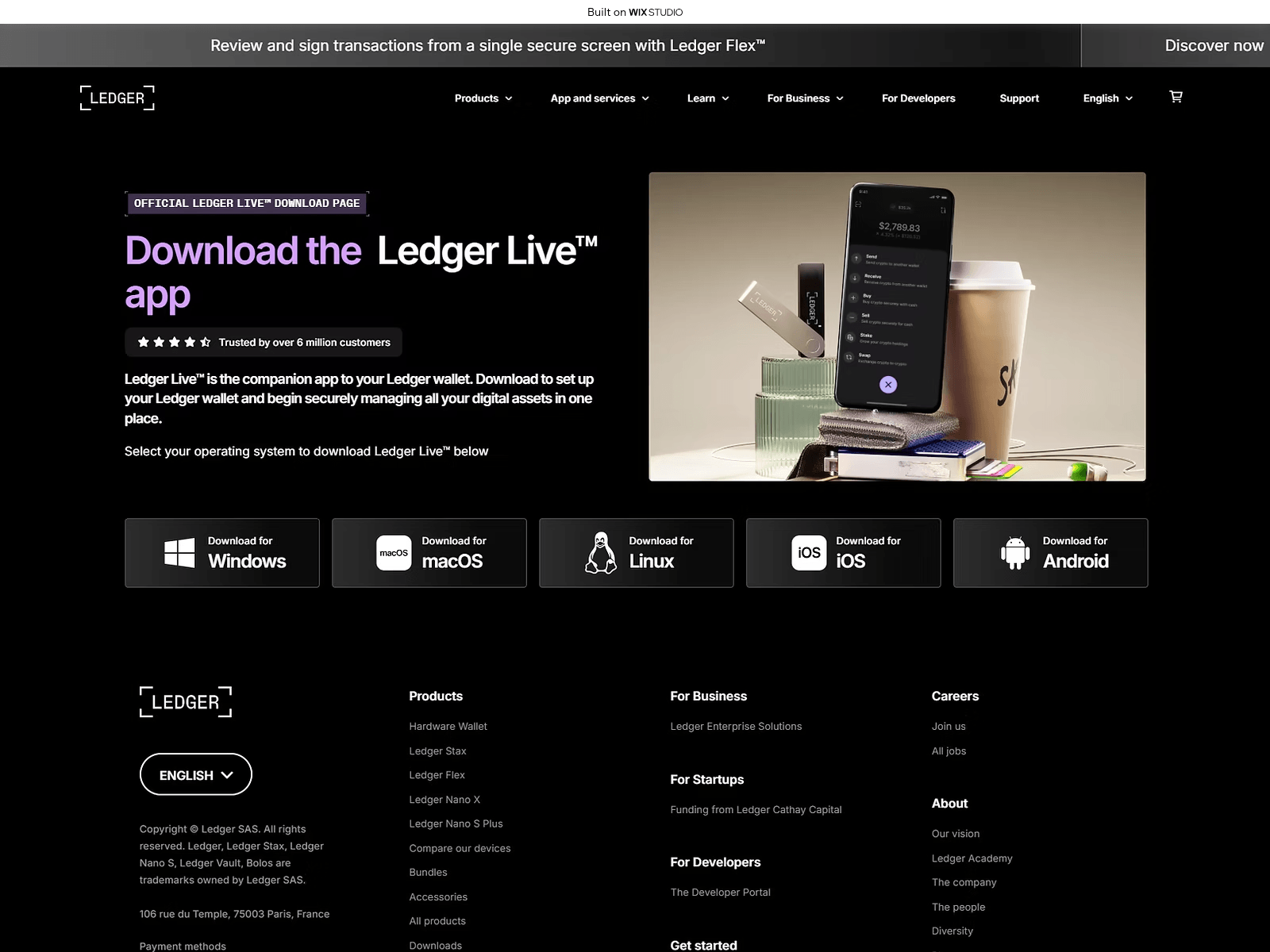 Screenshot of en-ledgelive.wixstudio.com