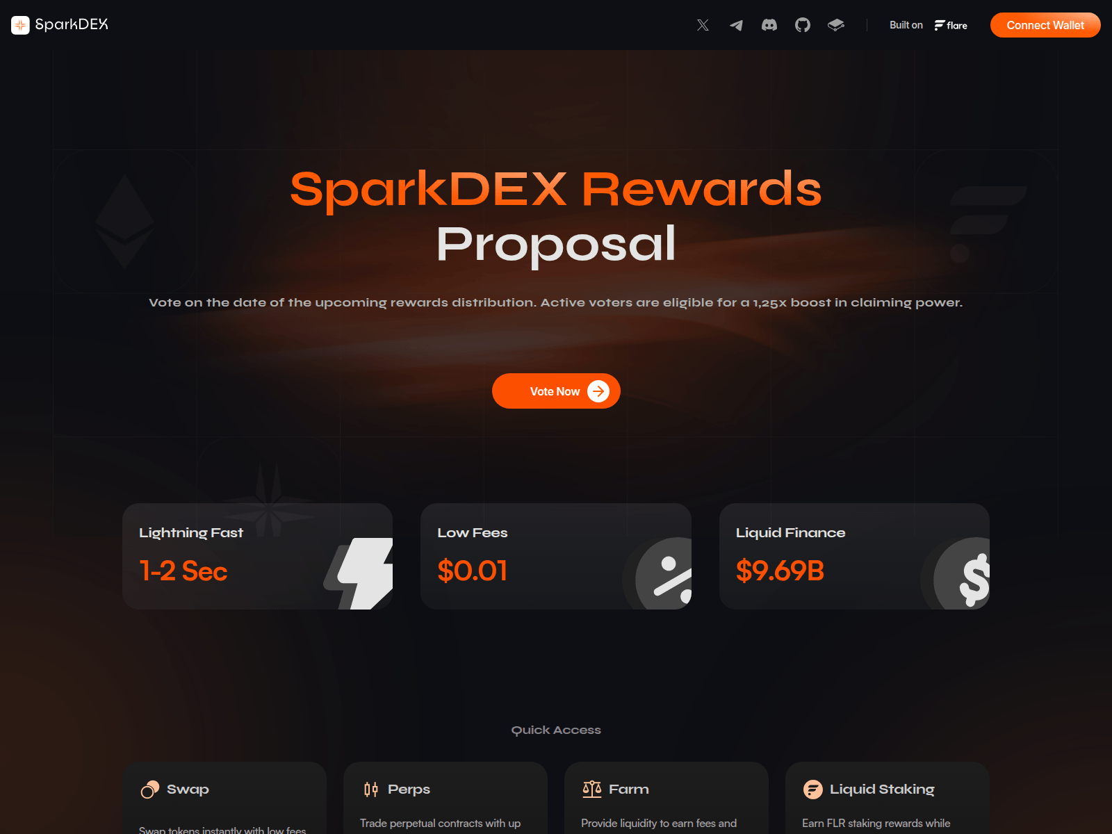 Screenshot of reallocation-sparkdex.com