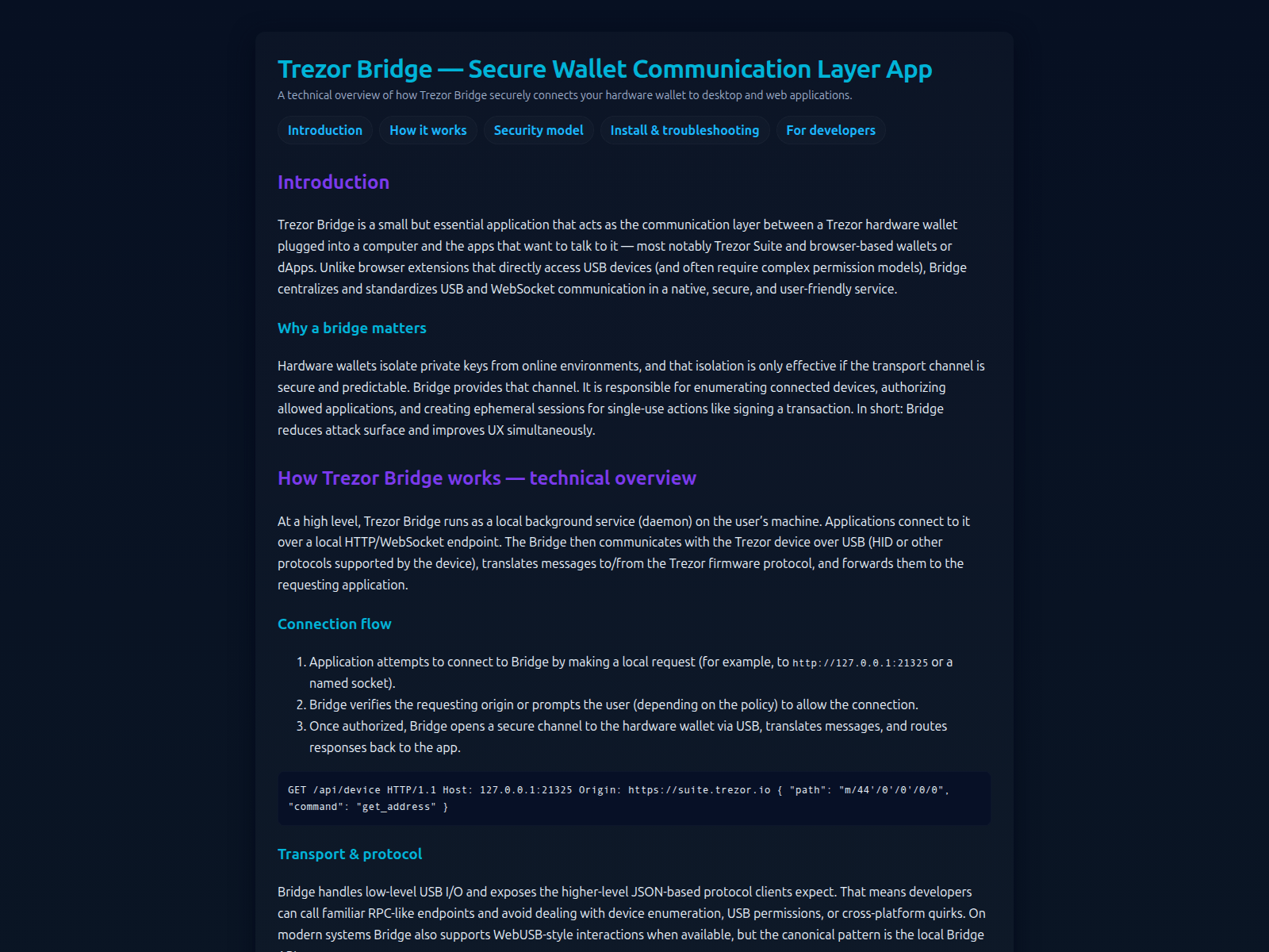 Screenshot of guide--trezer-bridgge.pages.dev