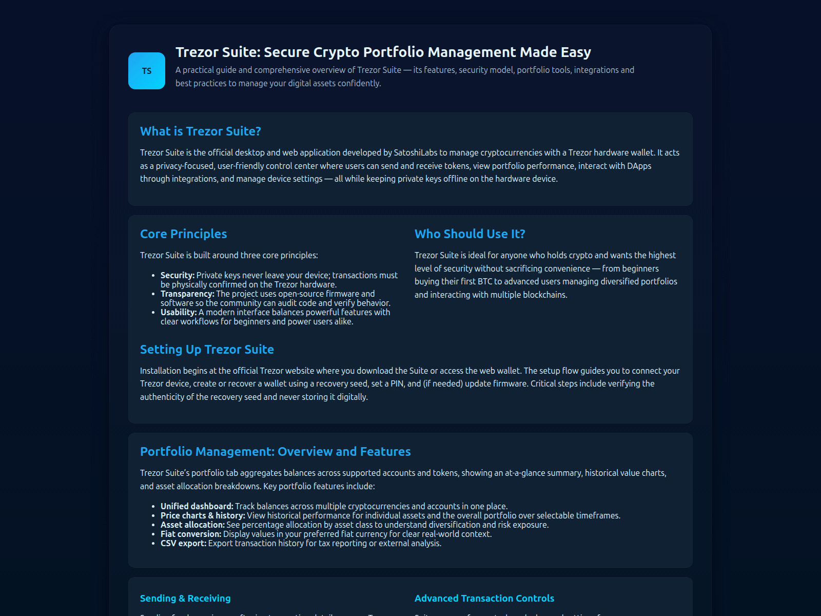 Screenshot of trezo-suite-faqs.pages.dev
