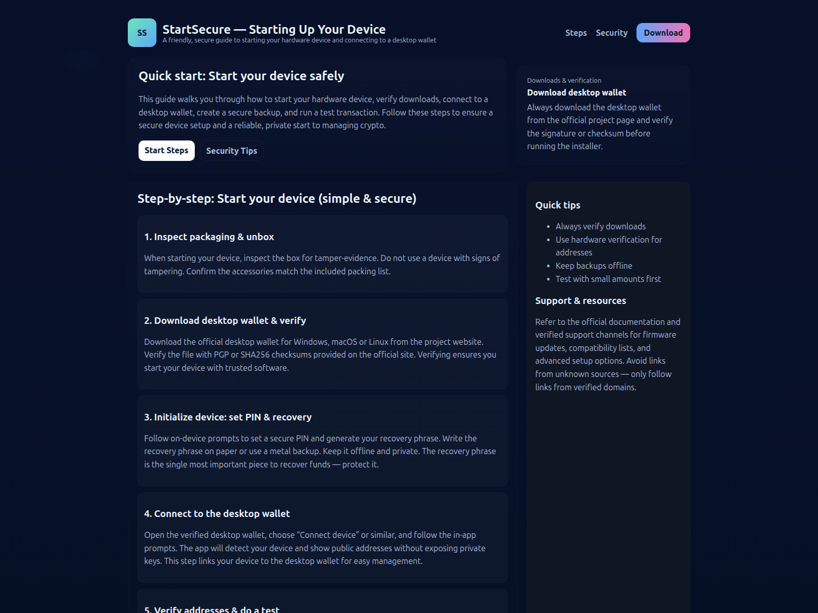 Screenshot of start-eu-ledger.pages.dev