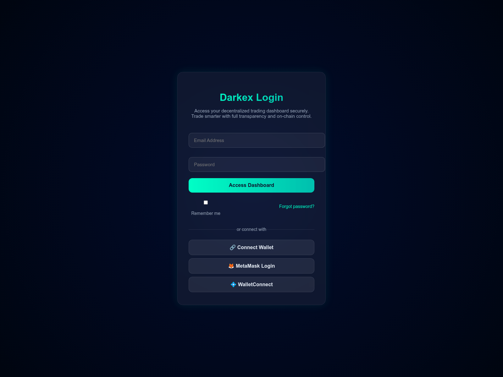 Screenshot of darkex-login-en-us.pages.dev