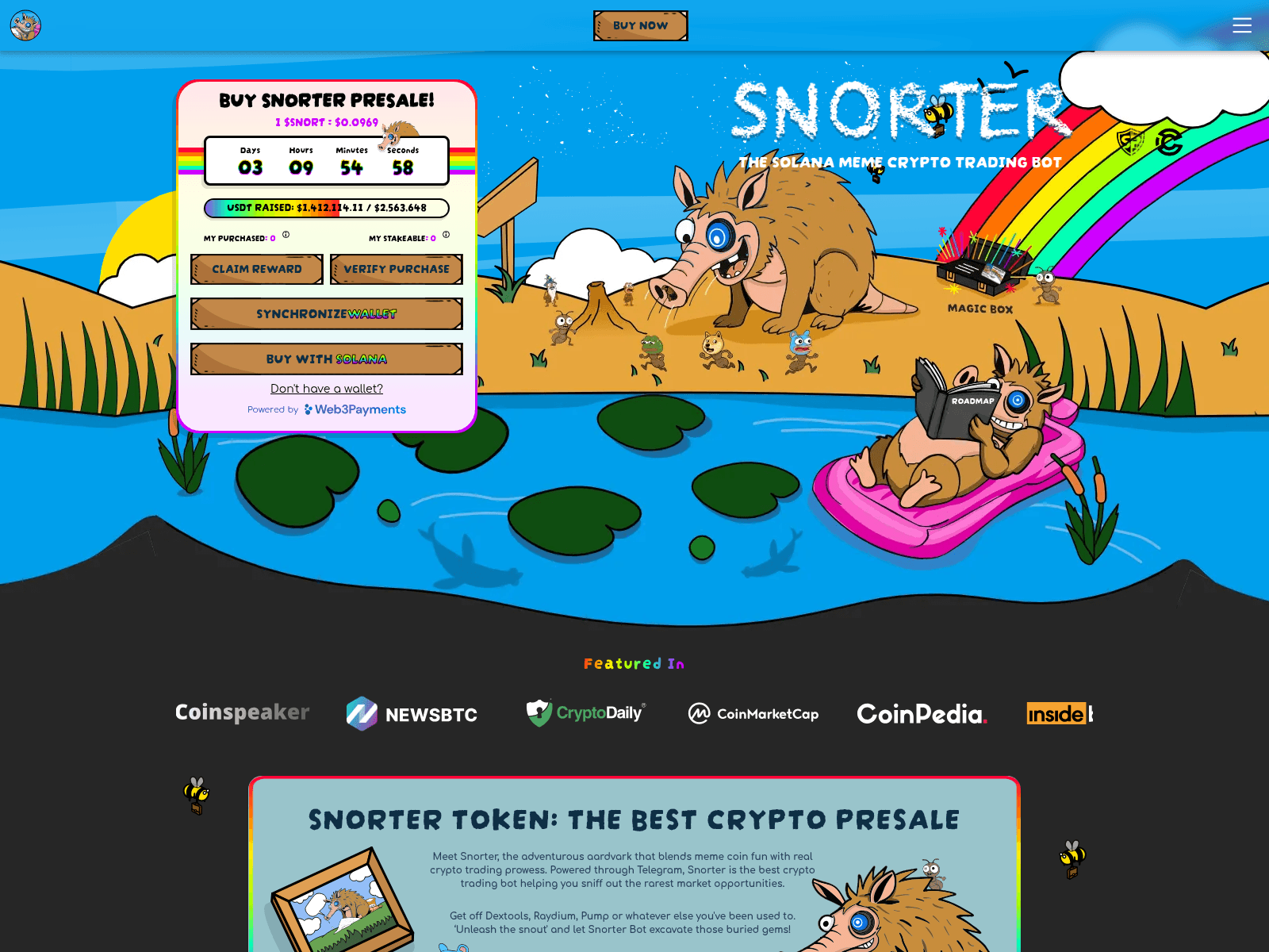 Screenshot of snortertoken-portal.pages.dev