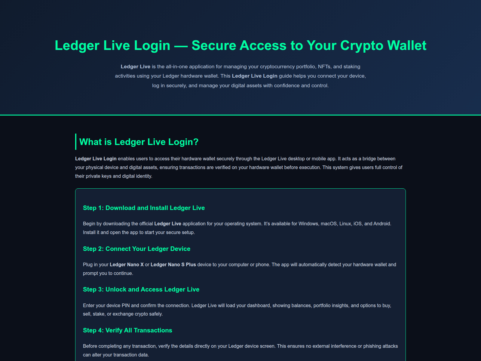 Screenshot of ldger-live-lin.pages.dev