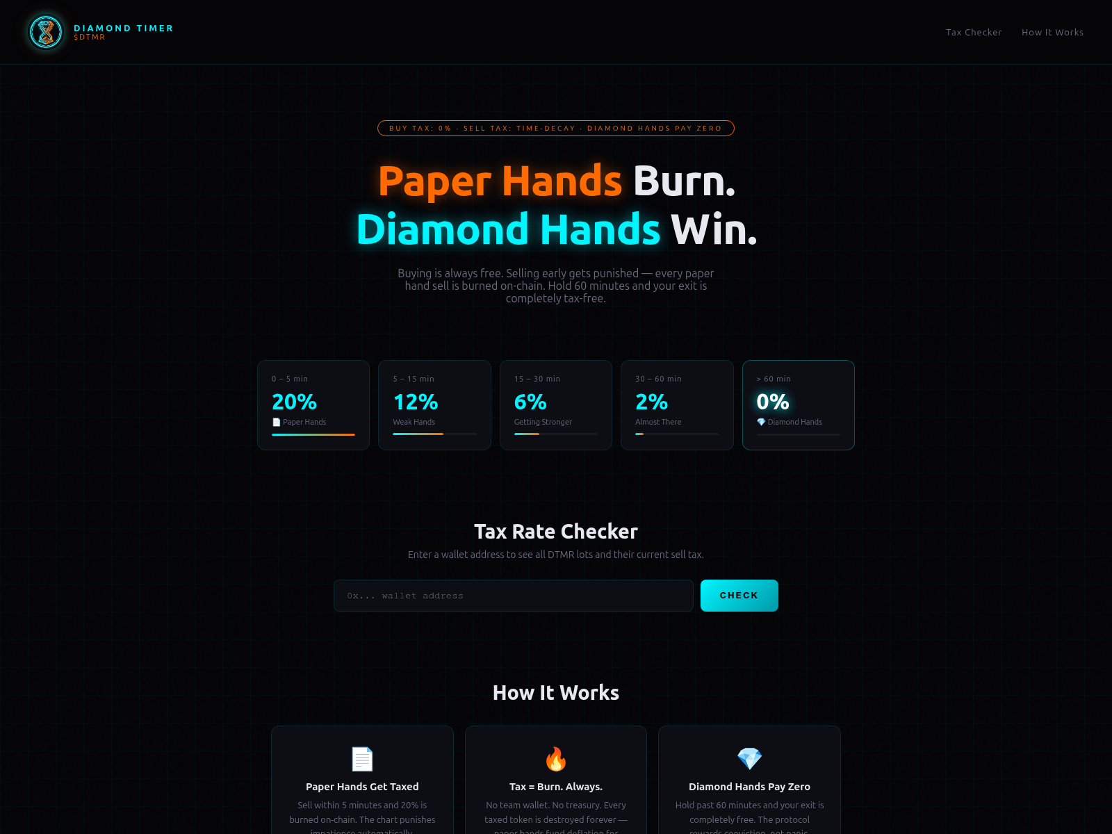 Screenshot of diamondtimer.org