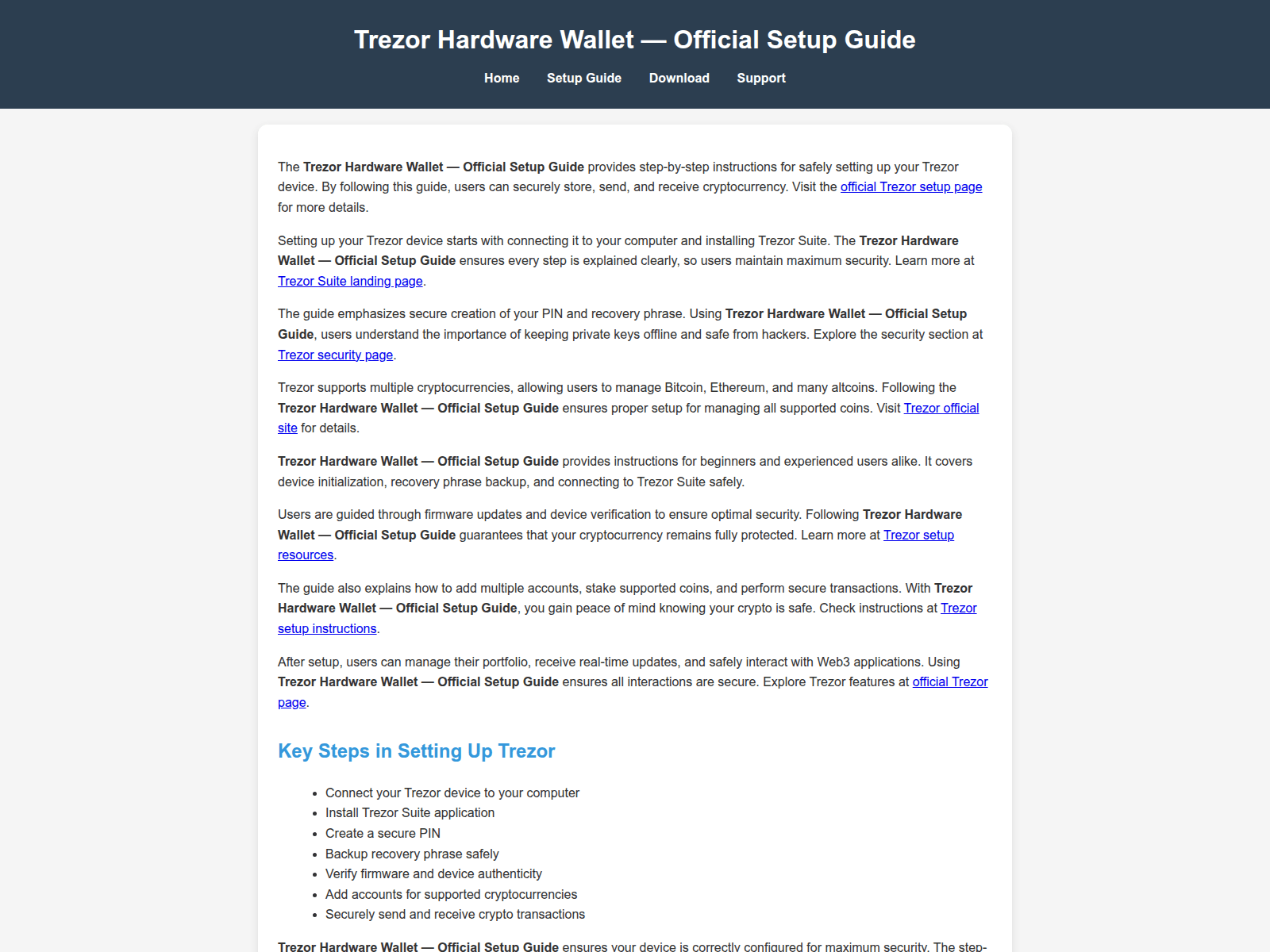 Screenshot of trezr-hrdware-walet.pages.dev