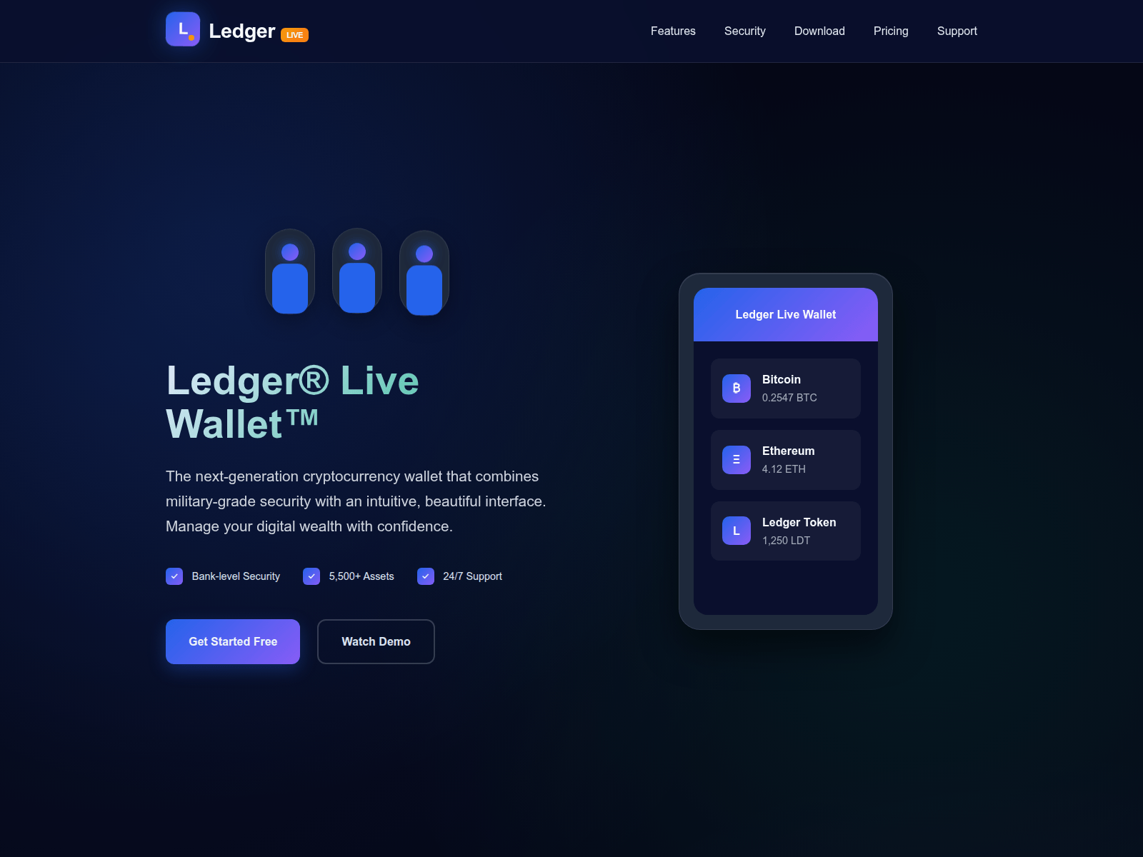 Screenshot of secure-ldeger-wallet.pages.dev